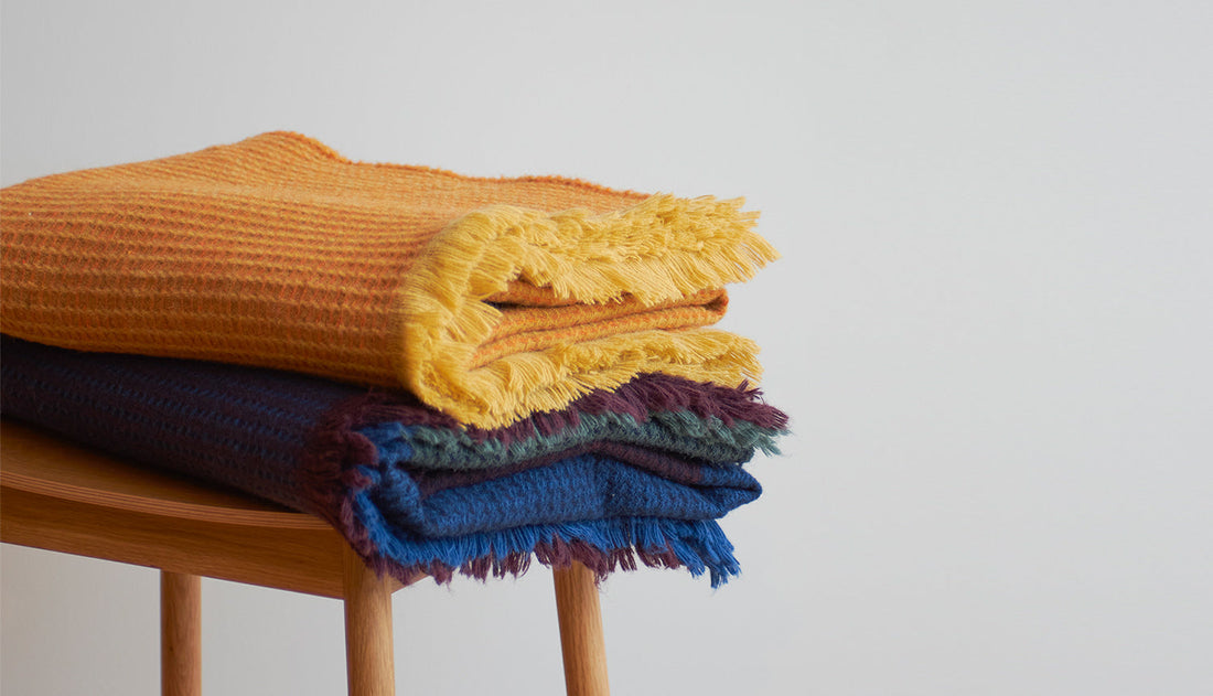 Behind the design: our waffle wool blankets