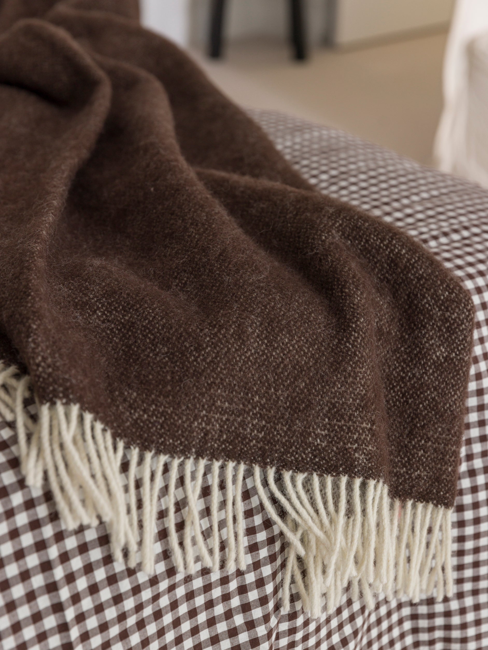 Wool Throw Cocoa / 51.18" x 70.86"