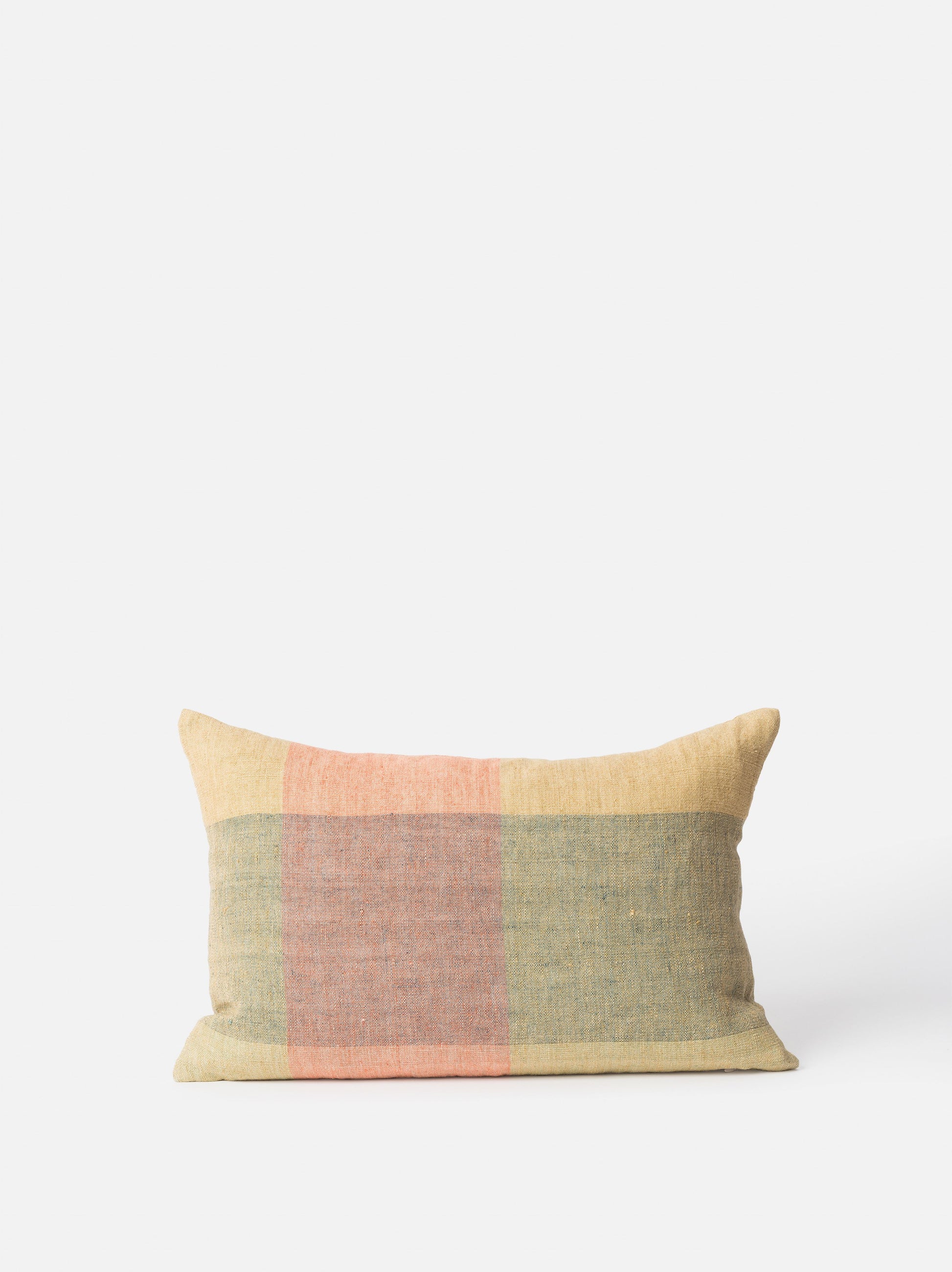 Oban Handwoven Linen Cushion Cover Heron/Multi / 19.68"L x 11.81"W