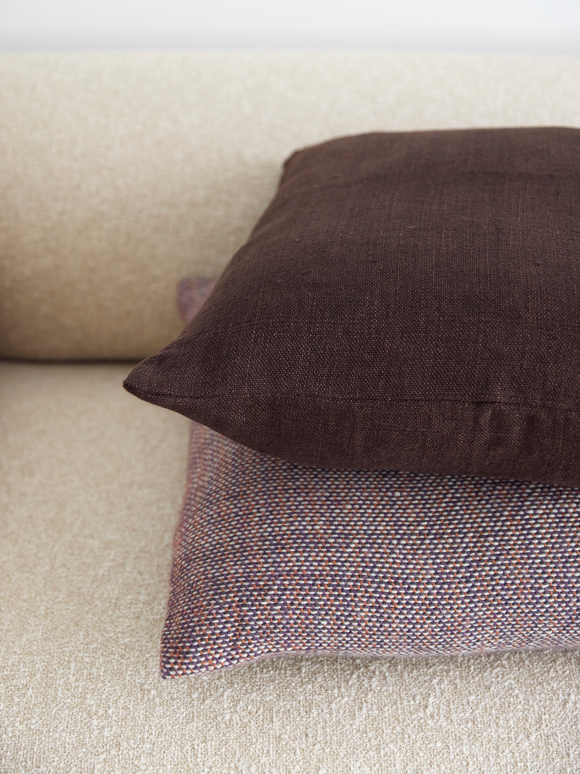 Heavy Linen Cushion Cover Rye / 21.65" x 21.65"