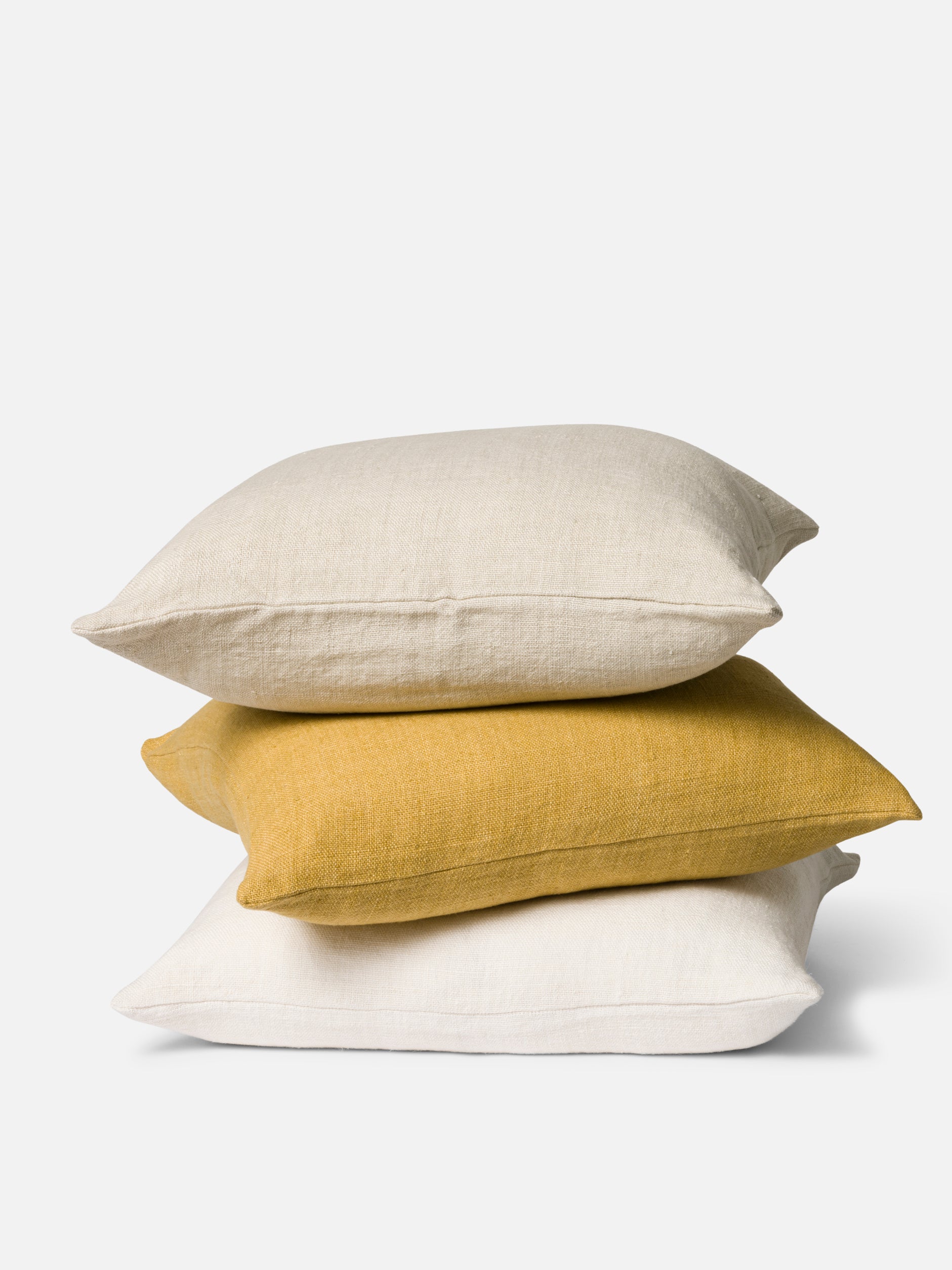 Heavy Linen Cushion Cover Ivory / 21.65" x 21.65"