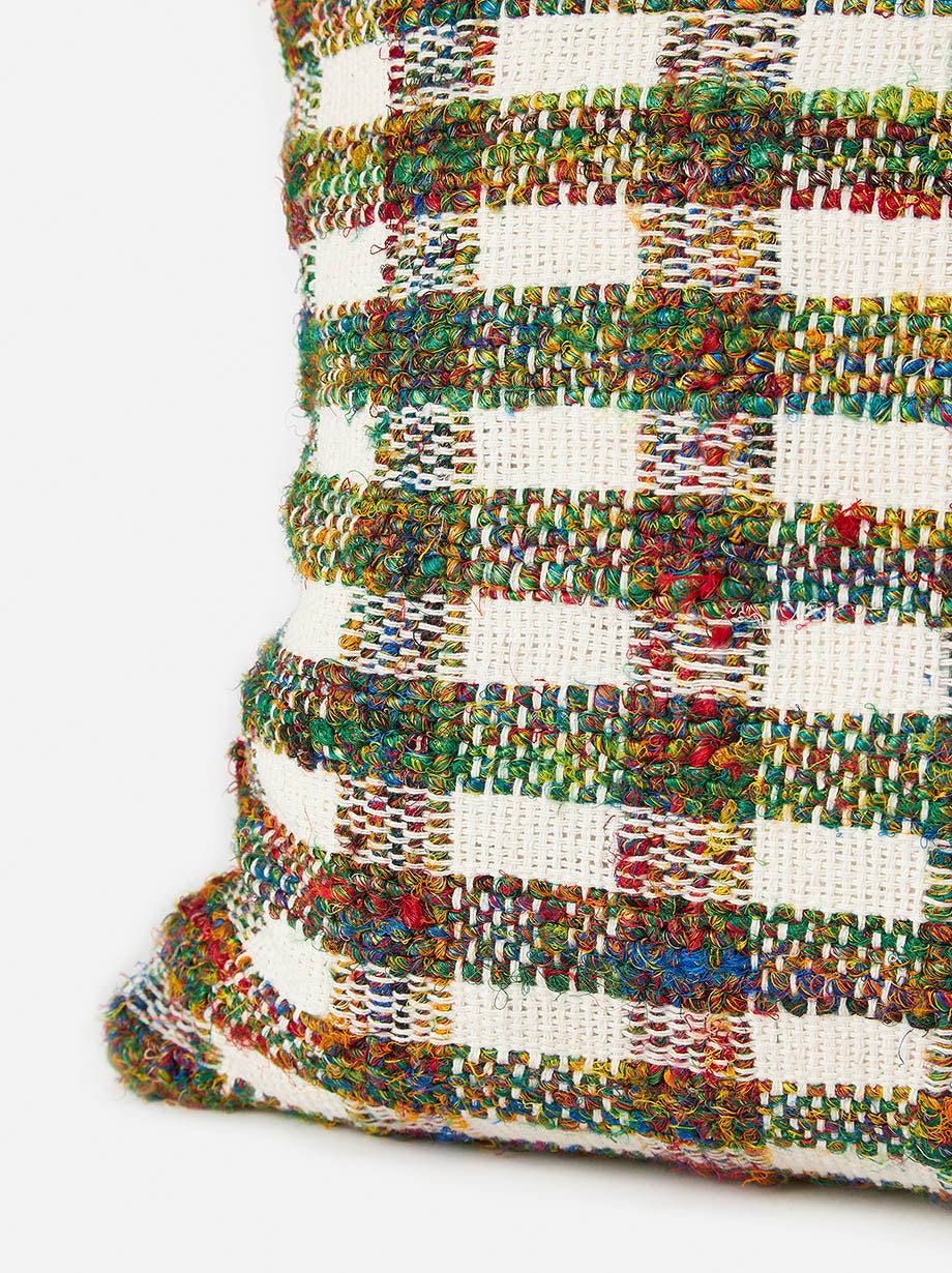 Lucille Cushion Cover Chalk/Multi / 21.65"L x 17.71"W