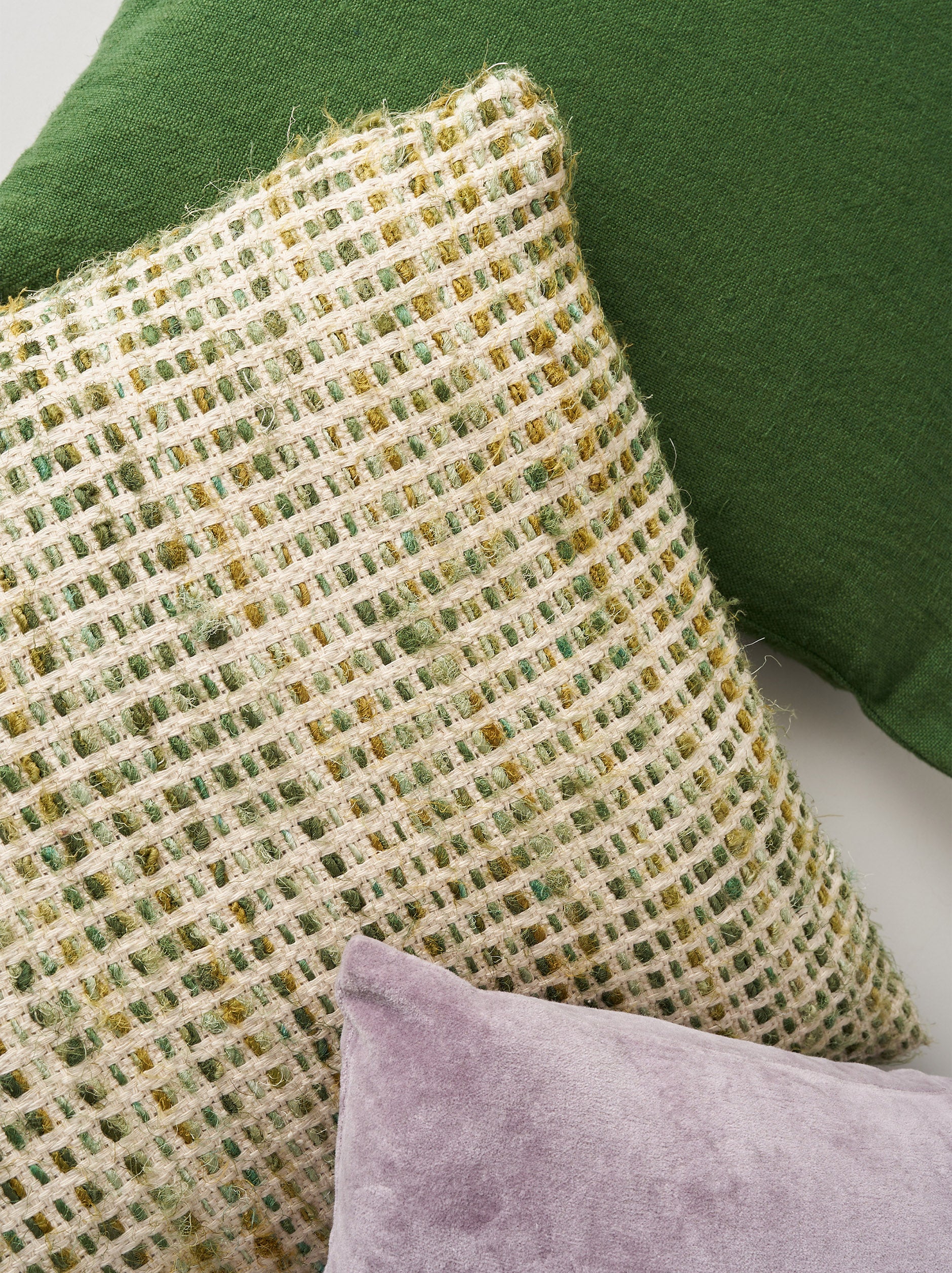 Valerie Woven Cushion Cover Kale/Multi / 21.65"L x 17.71"W
