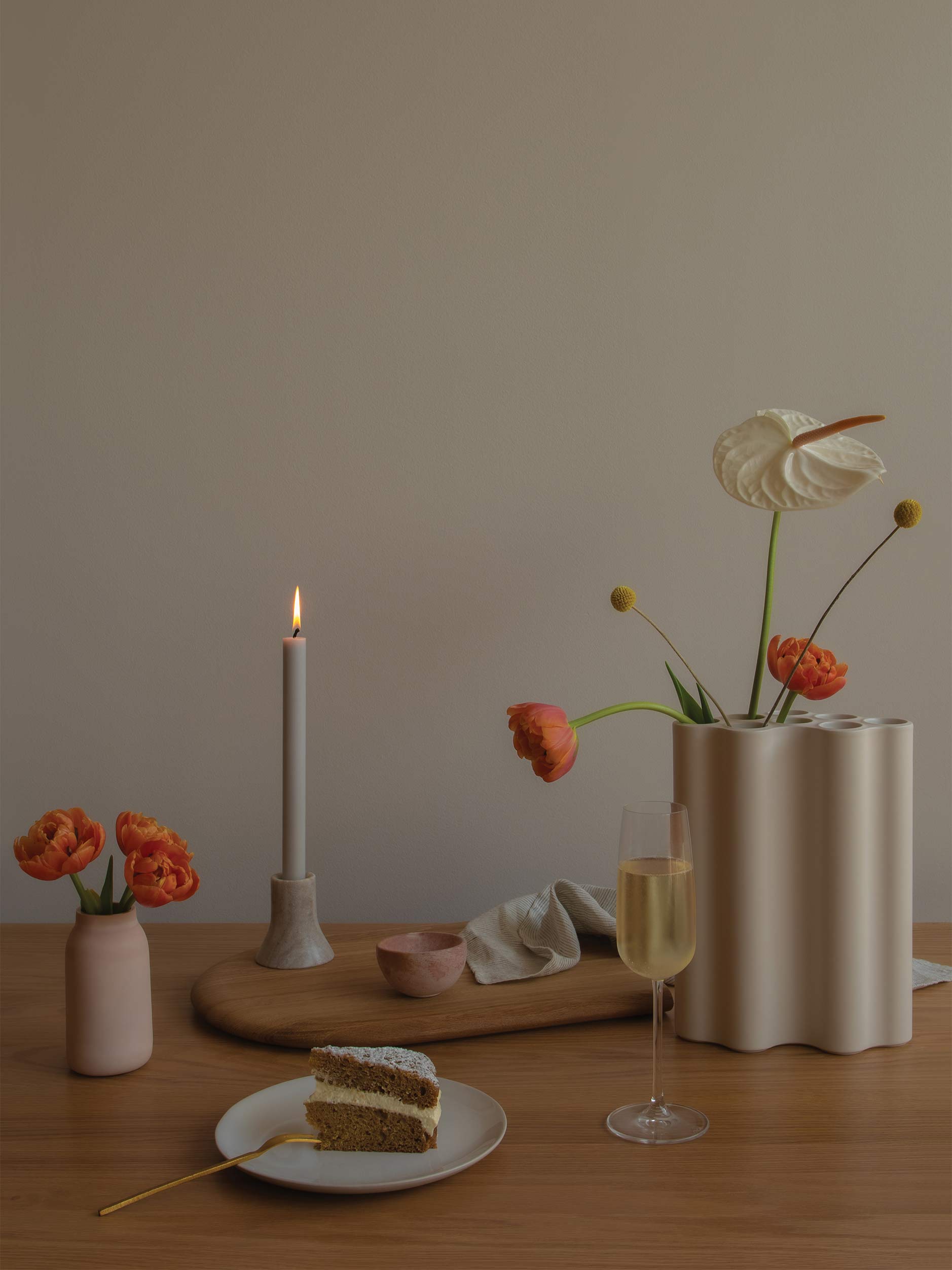 Flare Candle Holder Forest Brown / One Size