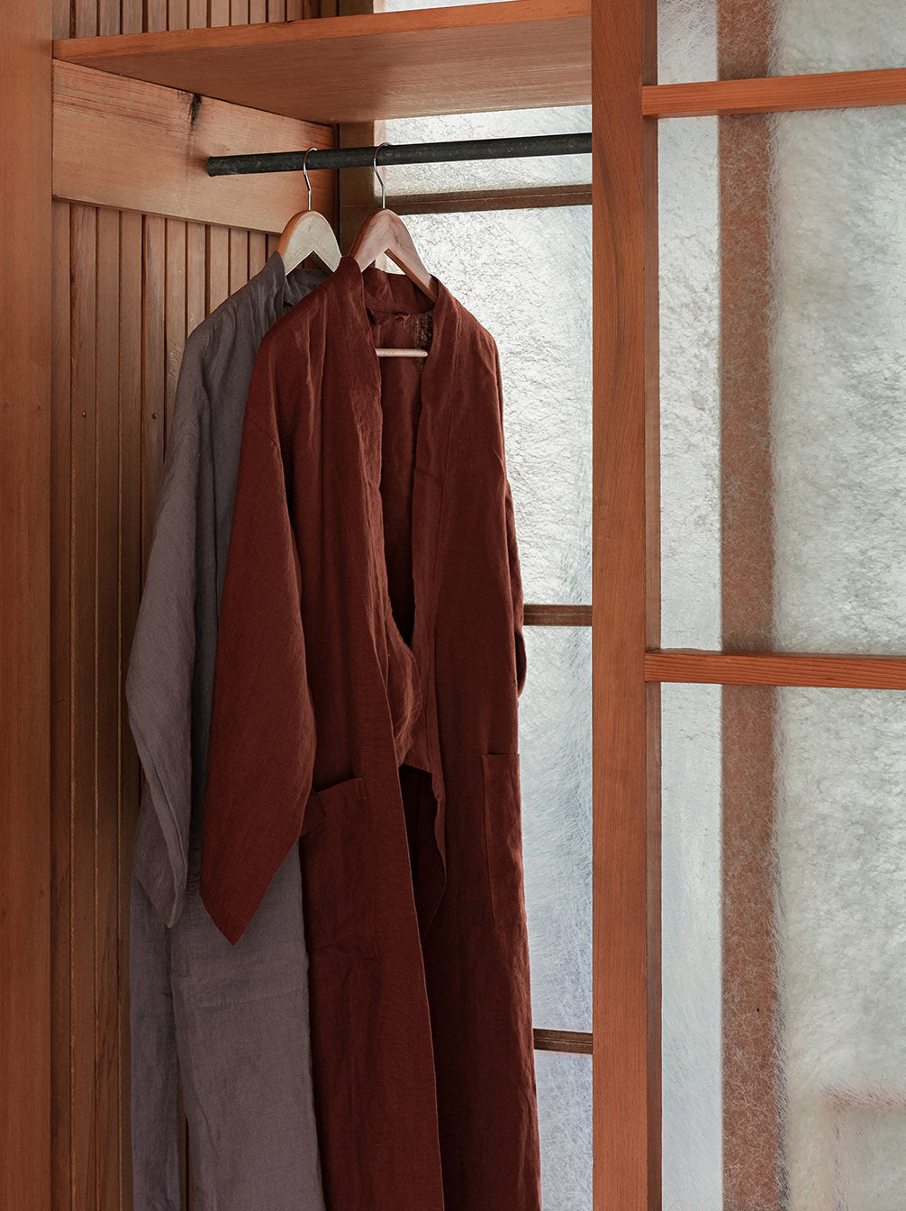 Brick Linen Robe Brick / Small/Medium