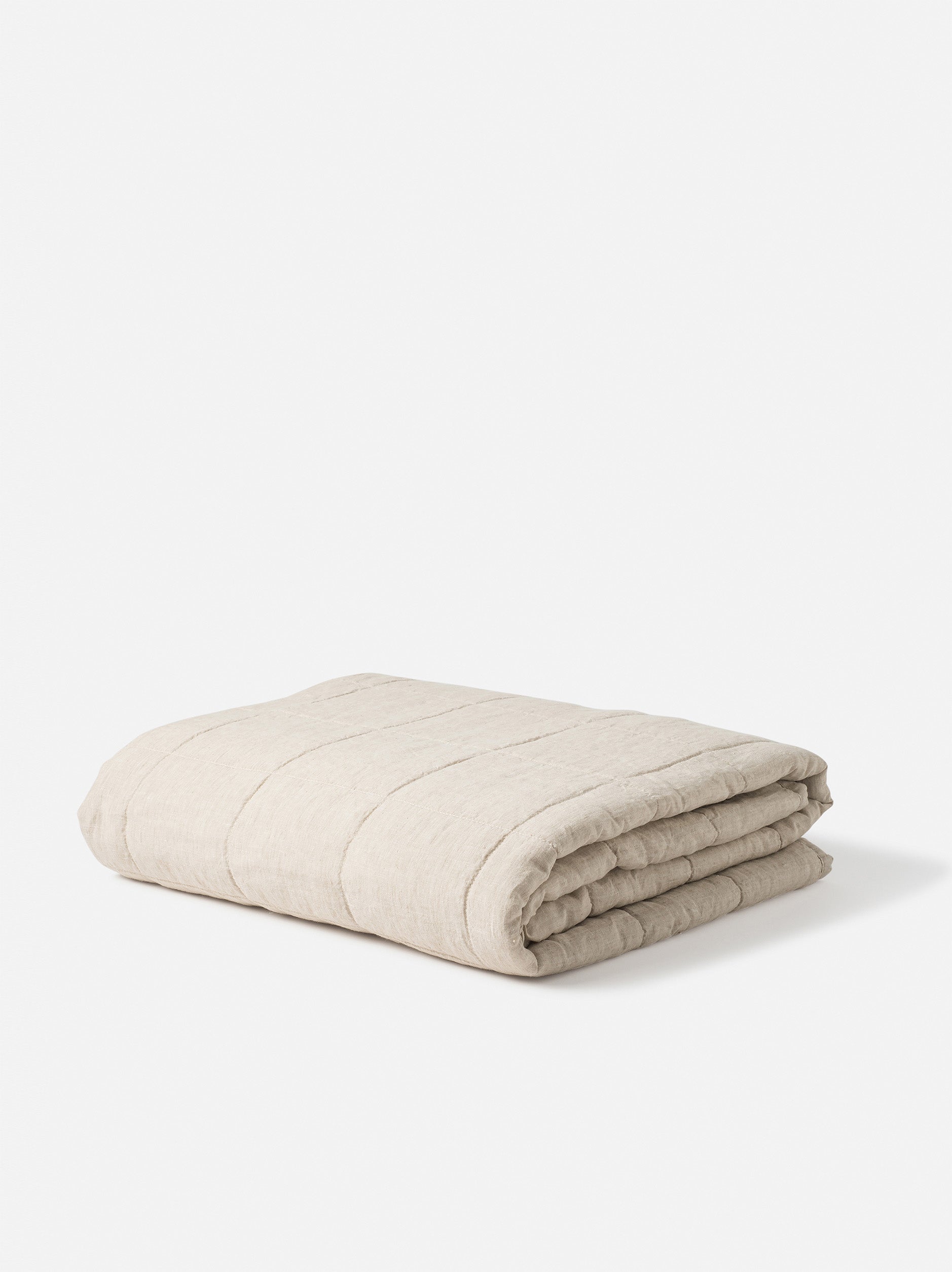 Chambray Linen Quilt Oatmeal / Super King