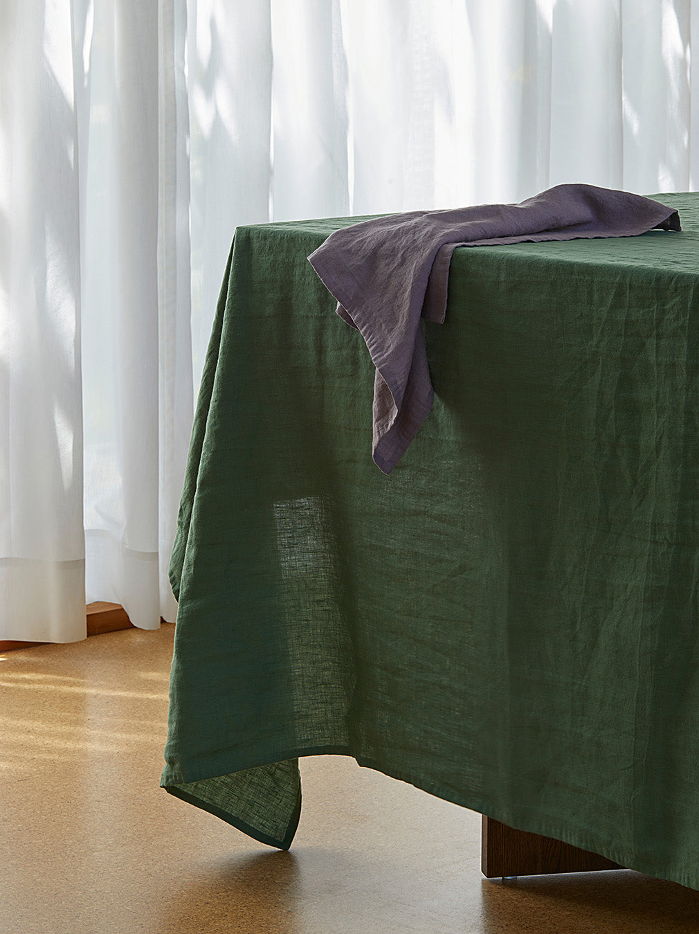 Spearmint Linen Tablecloth Spearmint / 61.02"L x 106.29"W