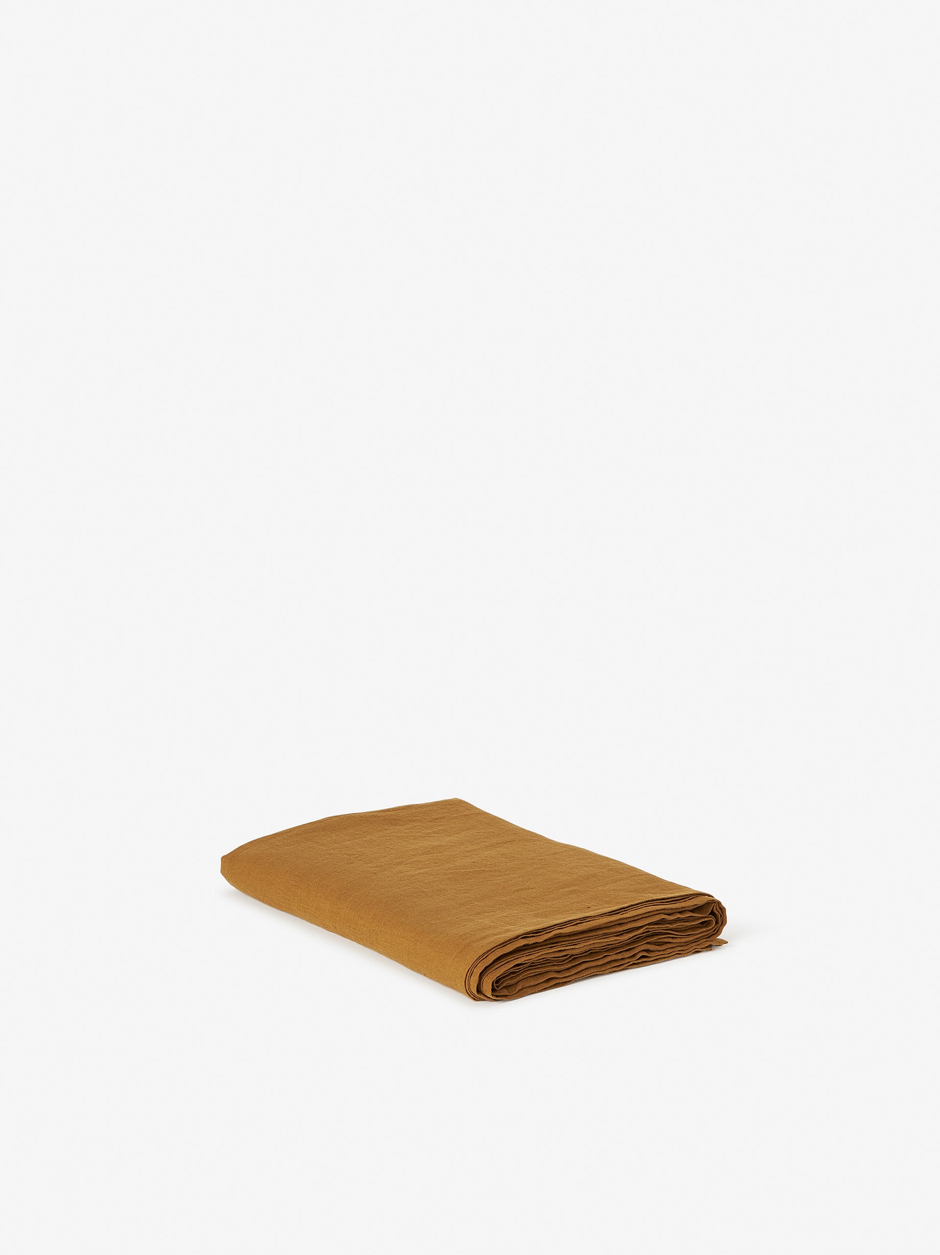 Ochre Linen Tablecloth Ochre / 61.02"L x 106.29"W