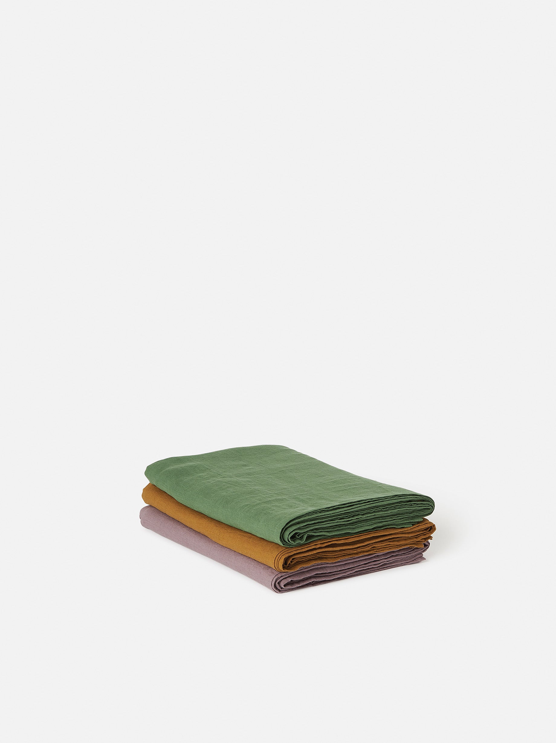 Ochre Linen Tablecloth Ochre / 61.02"L x 106.29"W