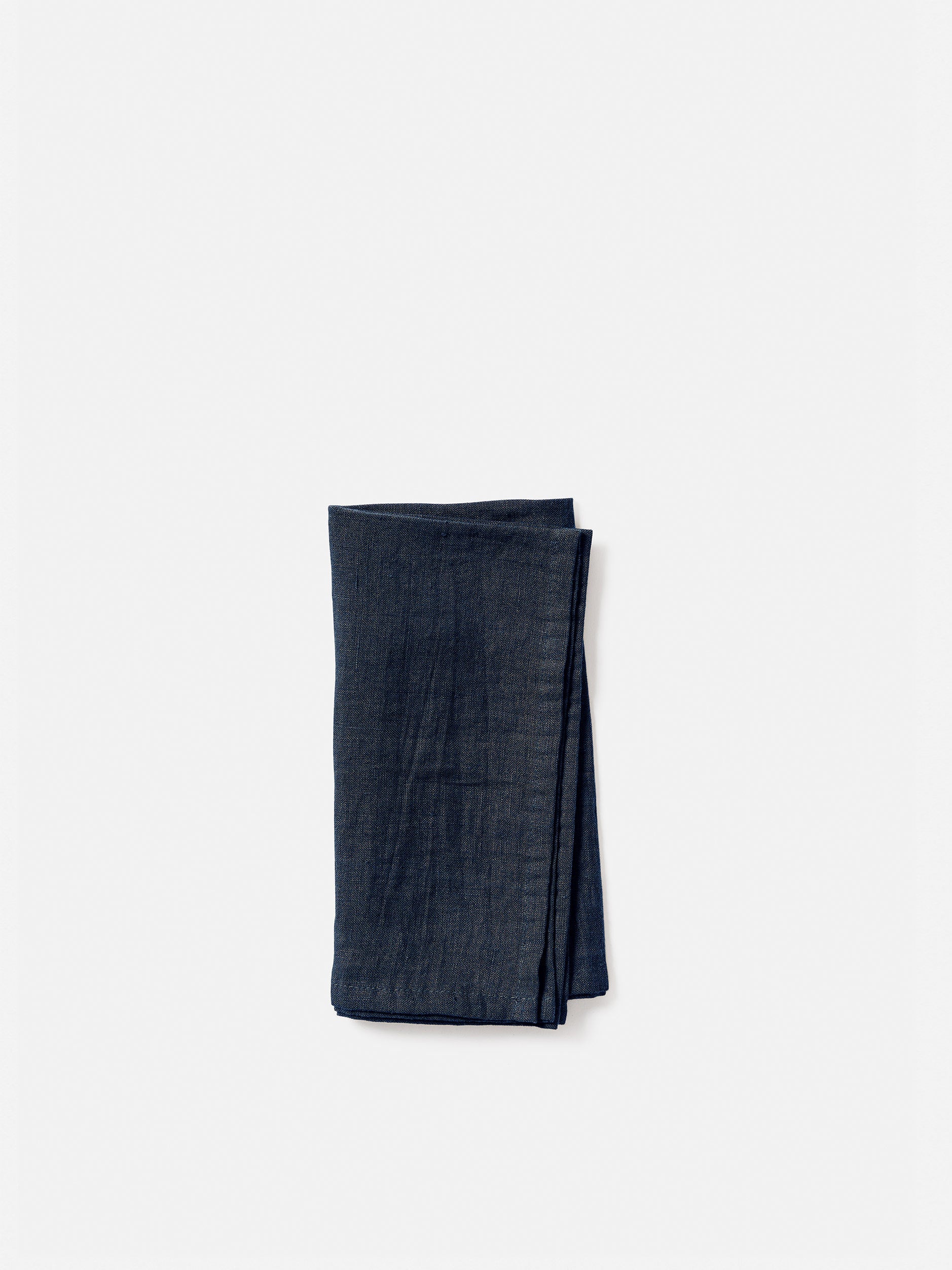 Blue Black Linen Napkin Blue Black / 17.71"L x 17.71"W