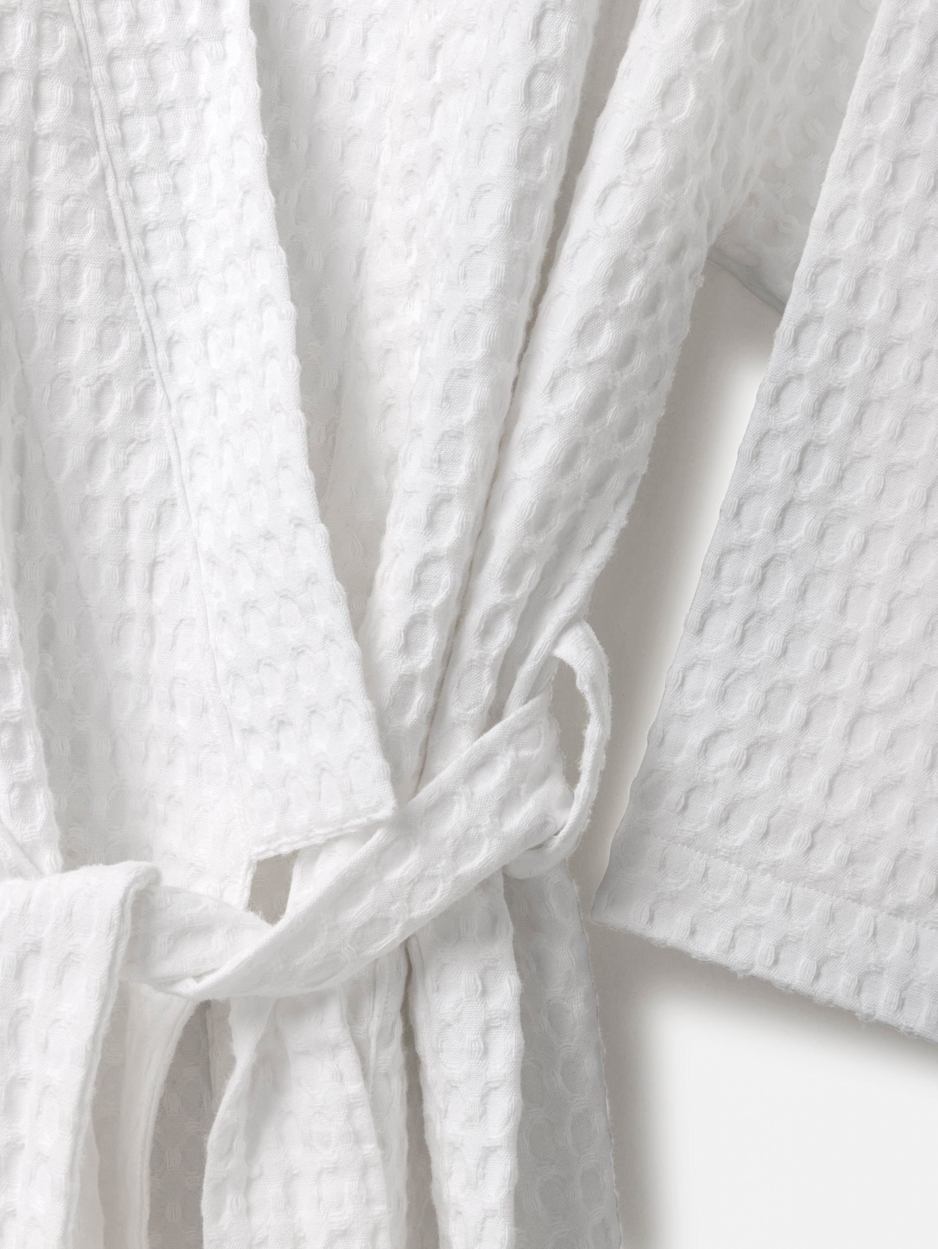Waffle Organic Cotton Womens Bath Robe White / Large