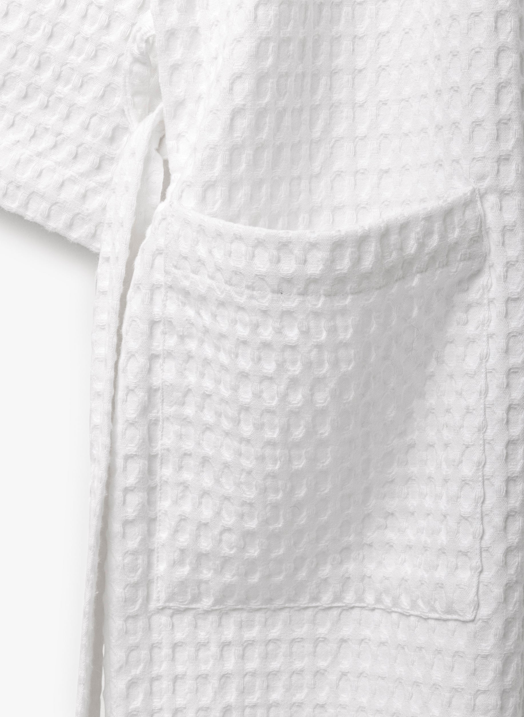 Waffle Organic Cotton Womens Bath Robe White / Large