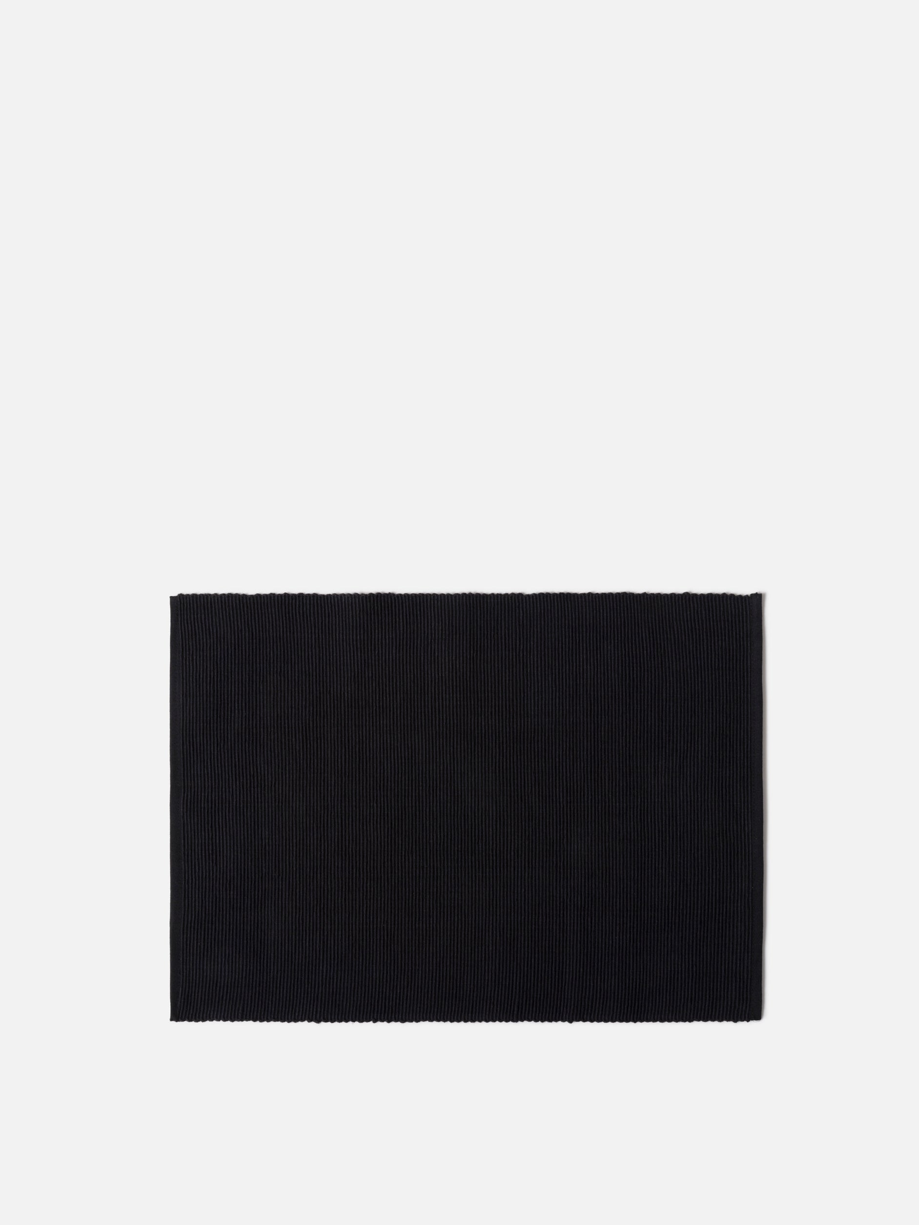 Ribbed Placemat Set/4 Black / One Size