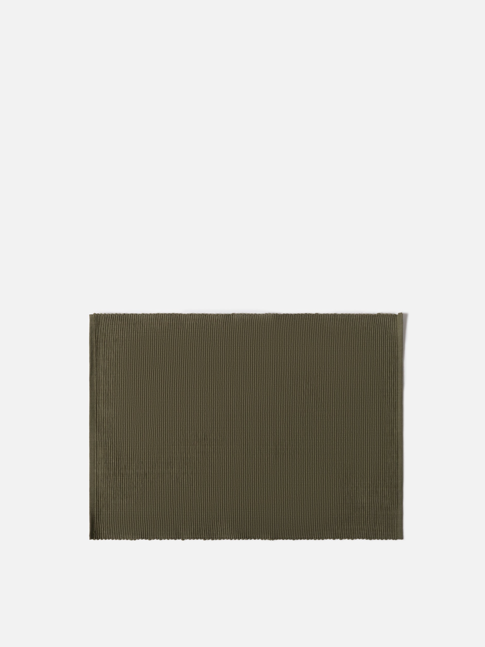 Ribbed Placemat Set/4 Olive / One Size