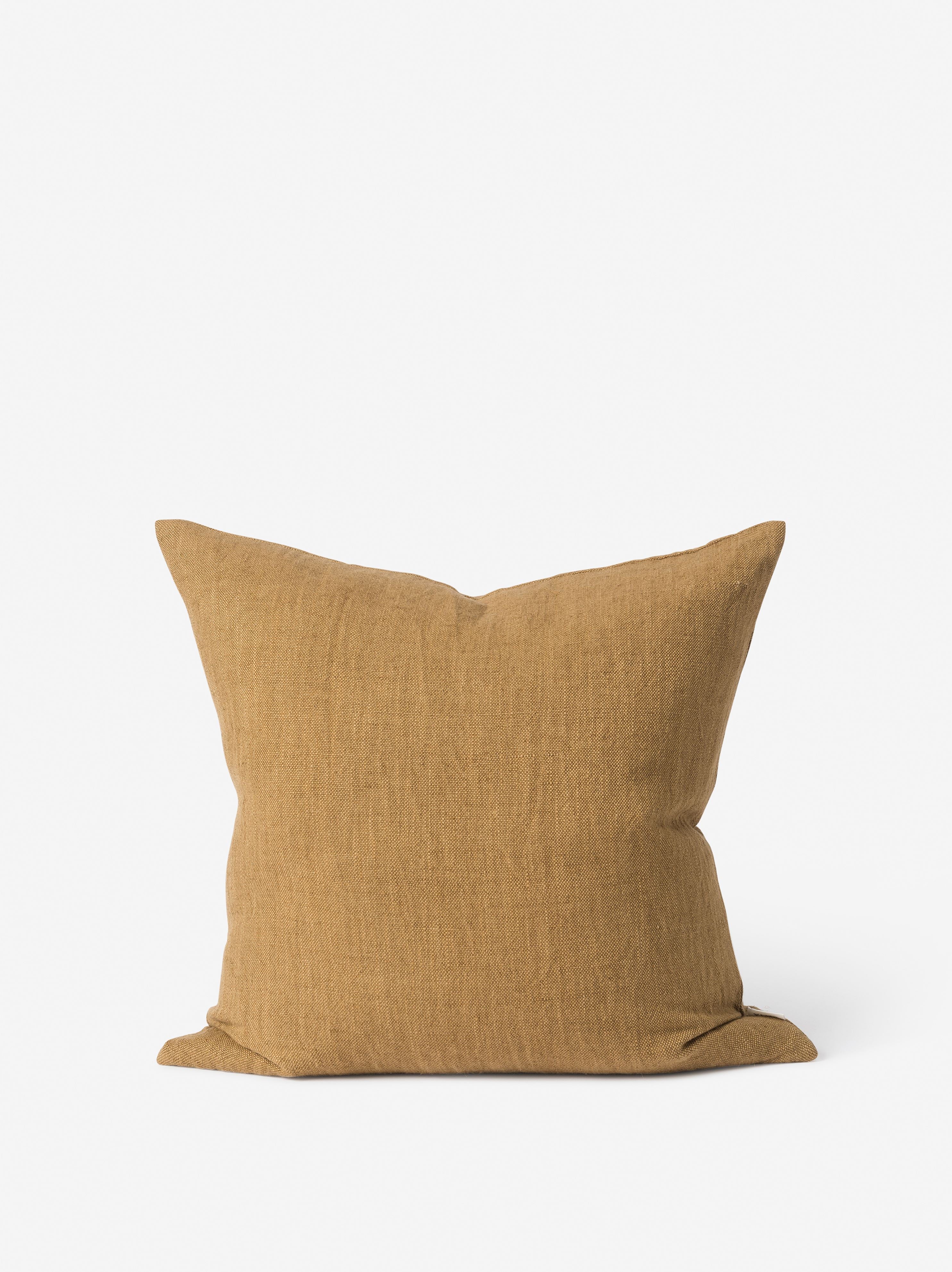 Linen Cotton Cushion Cover Miso / 21.65"L x 21.65"W