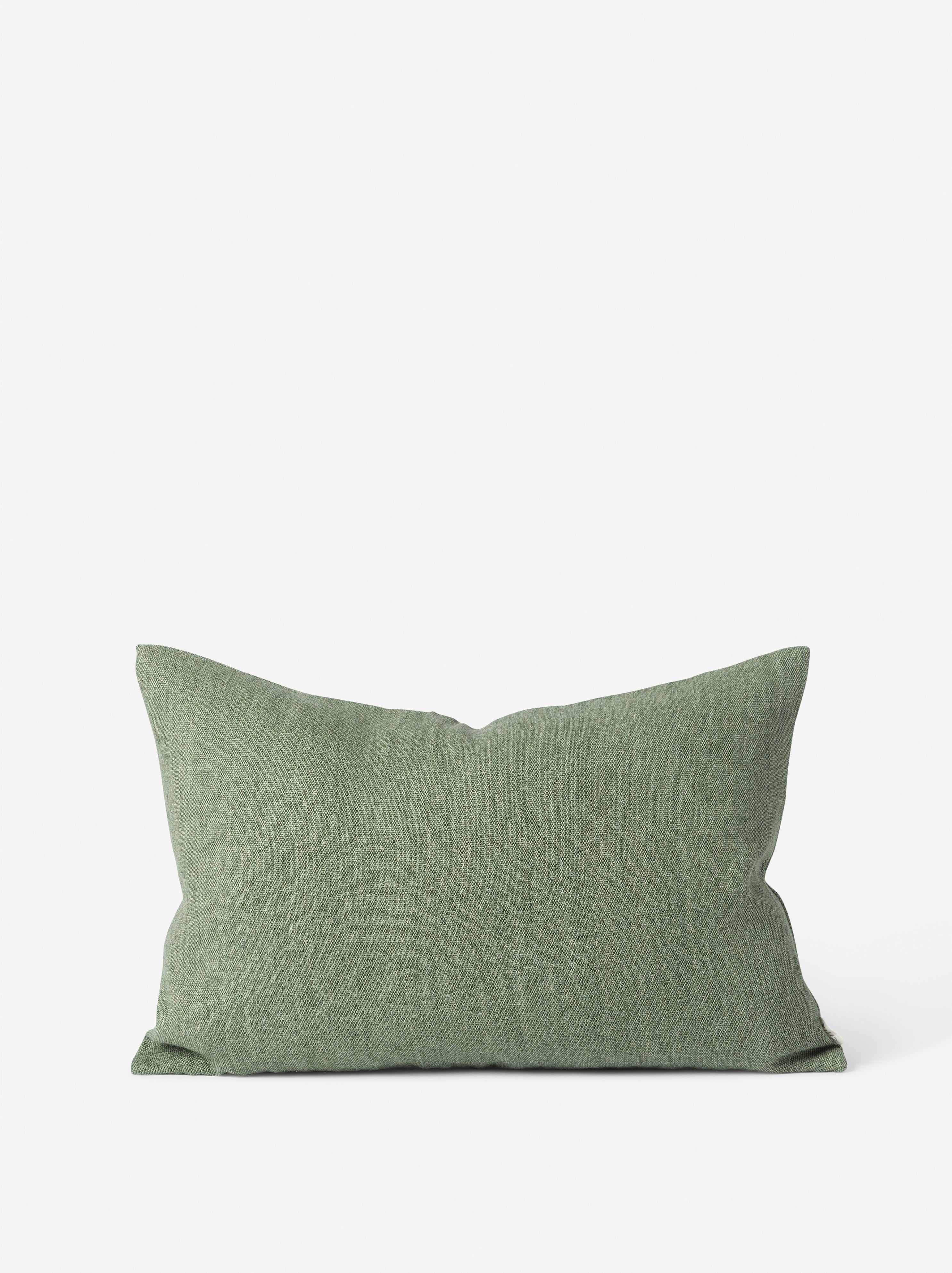 Heavy Linen Jute Cushion Cover Pea / 23.62"L x 15.74"W
