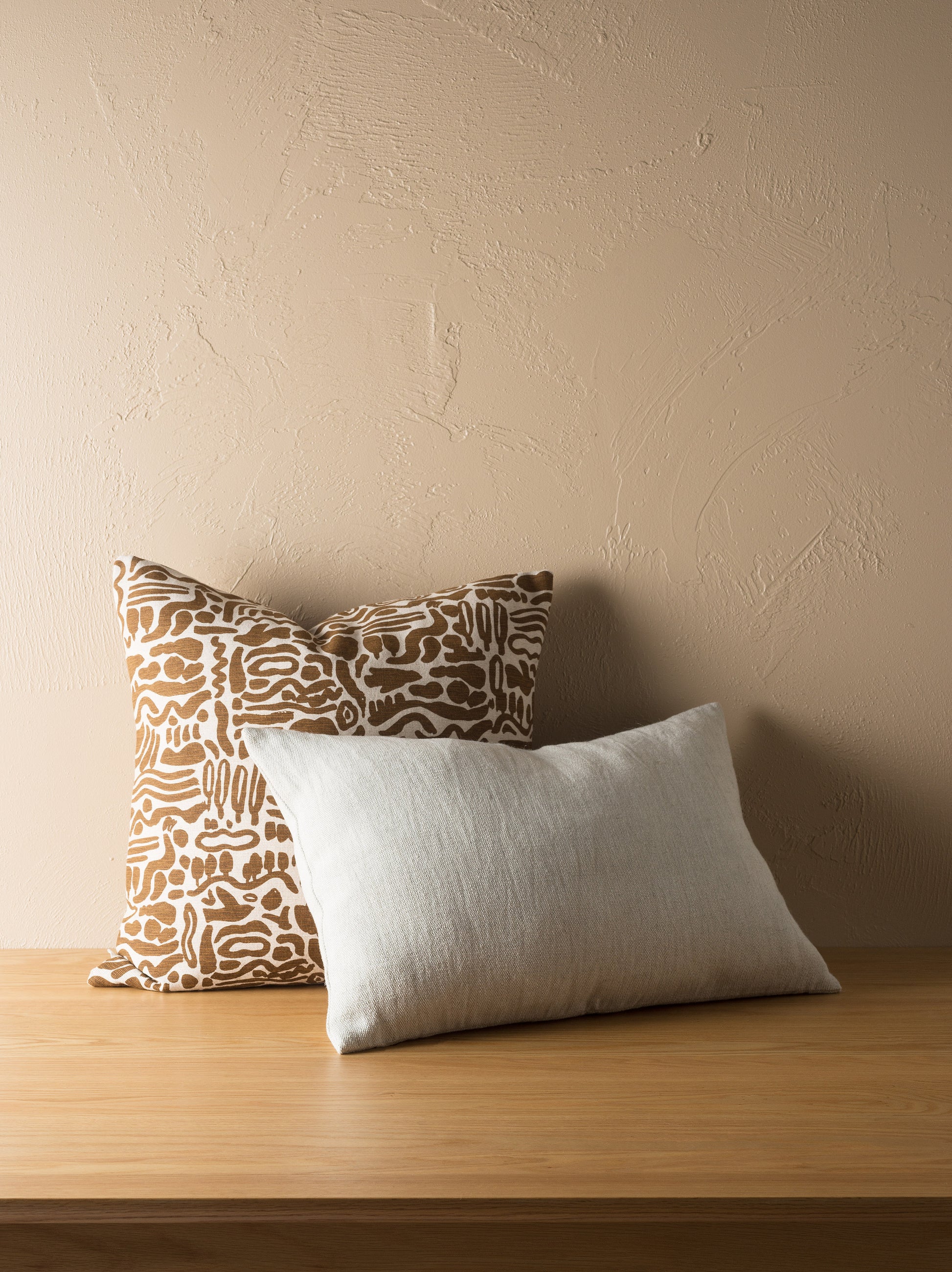 Heavy Linen Jute Cushion Cover Natural / 23.62"L x 15.74"W