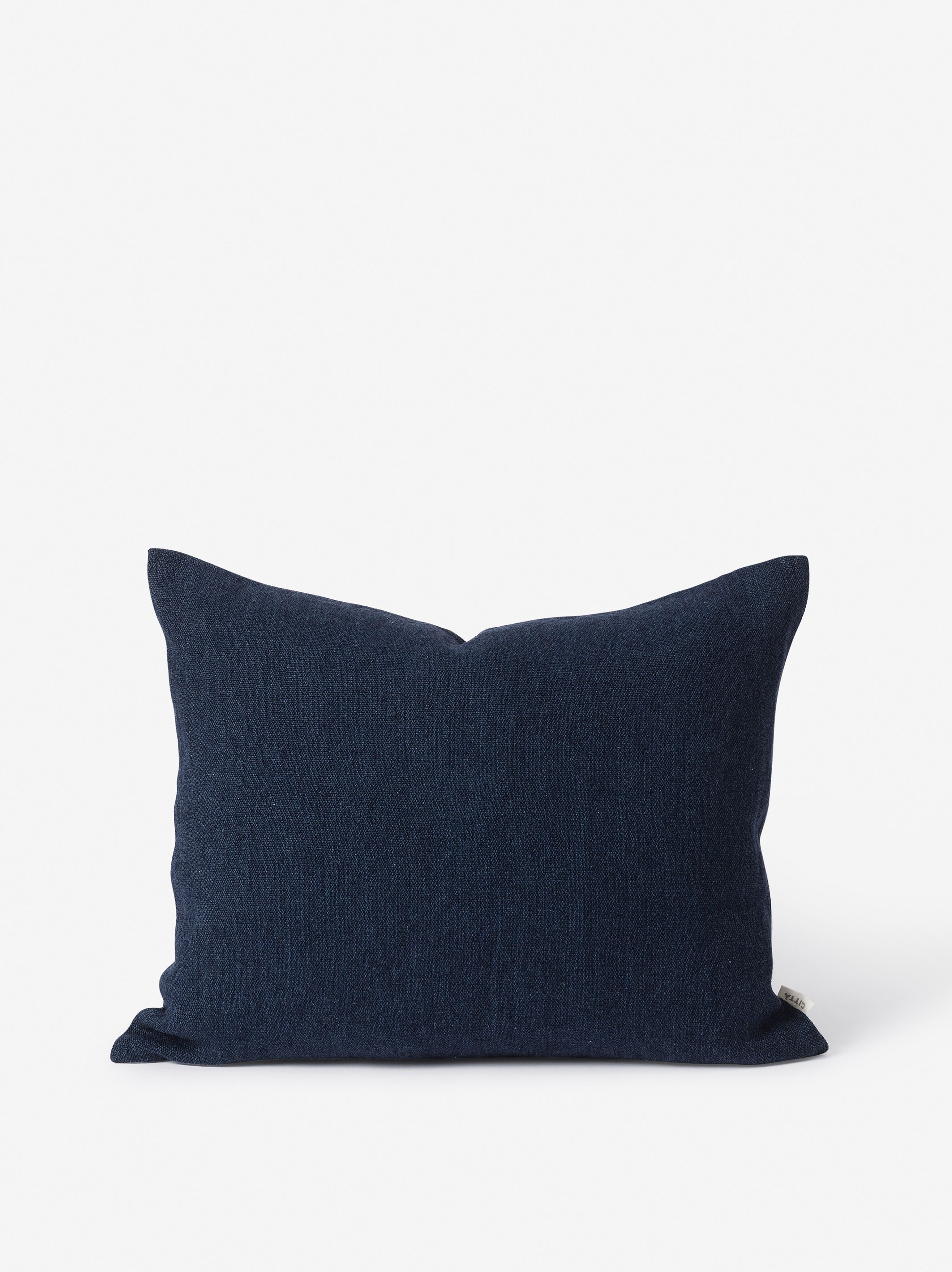 Heavy Linen Jute Cushion Cover Midnight / 21.65"L x 17.71"W