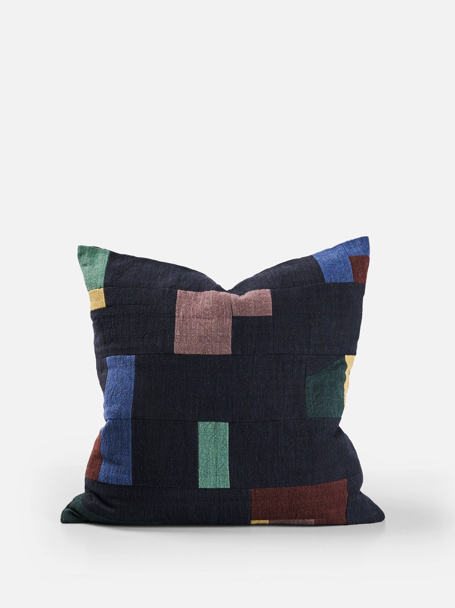 Barragan Cushion Cover Blue Black/Multi / 21.56"L x 21.56"W