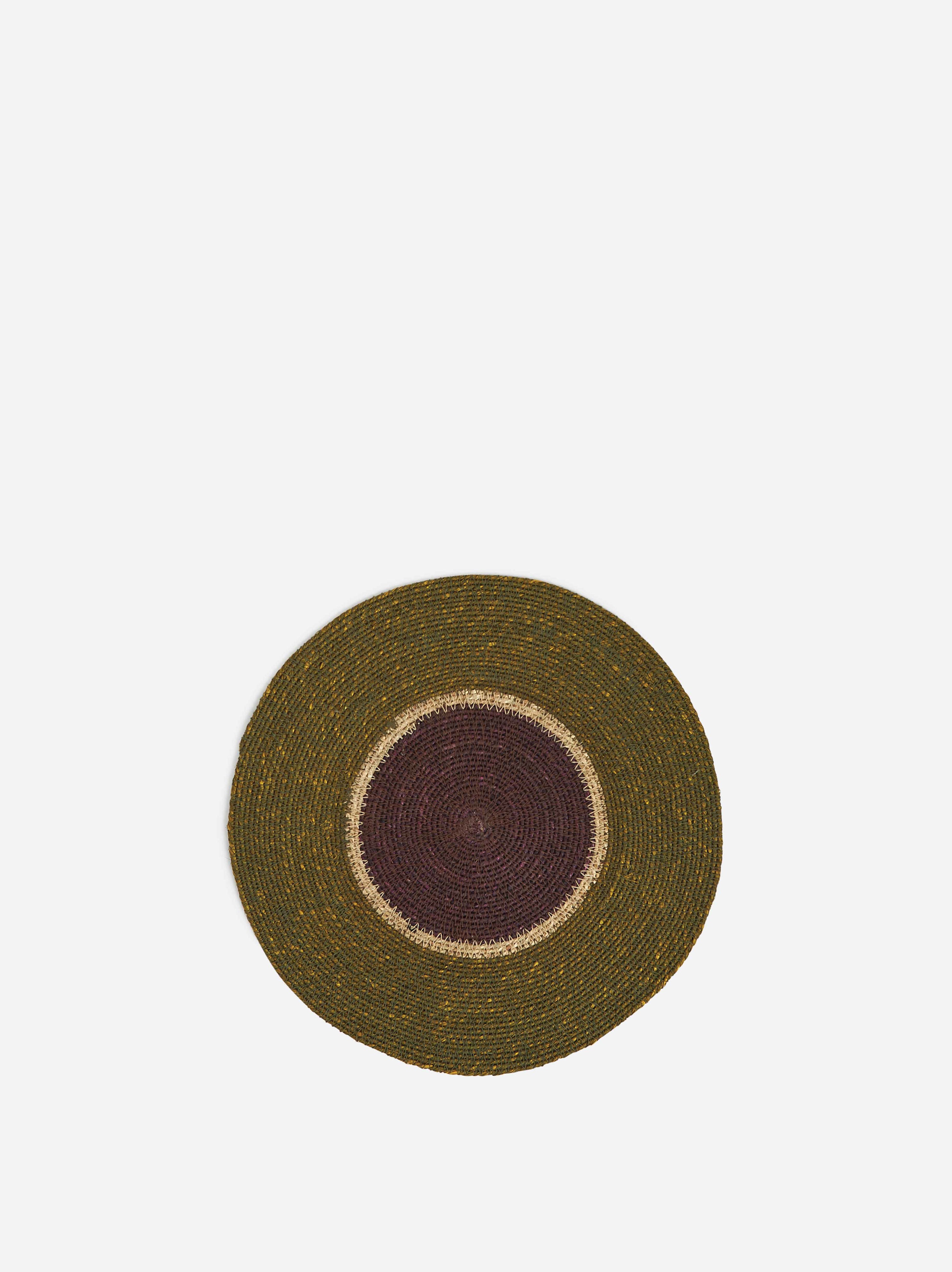 Pinto Placemat Ivy/Mulberry / 13.38"dia.