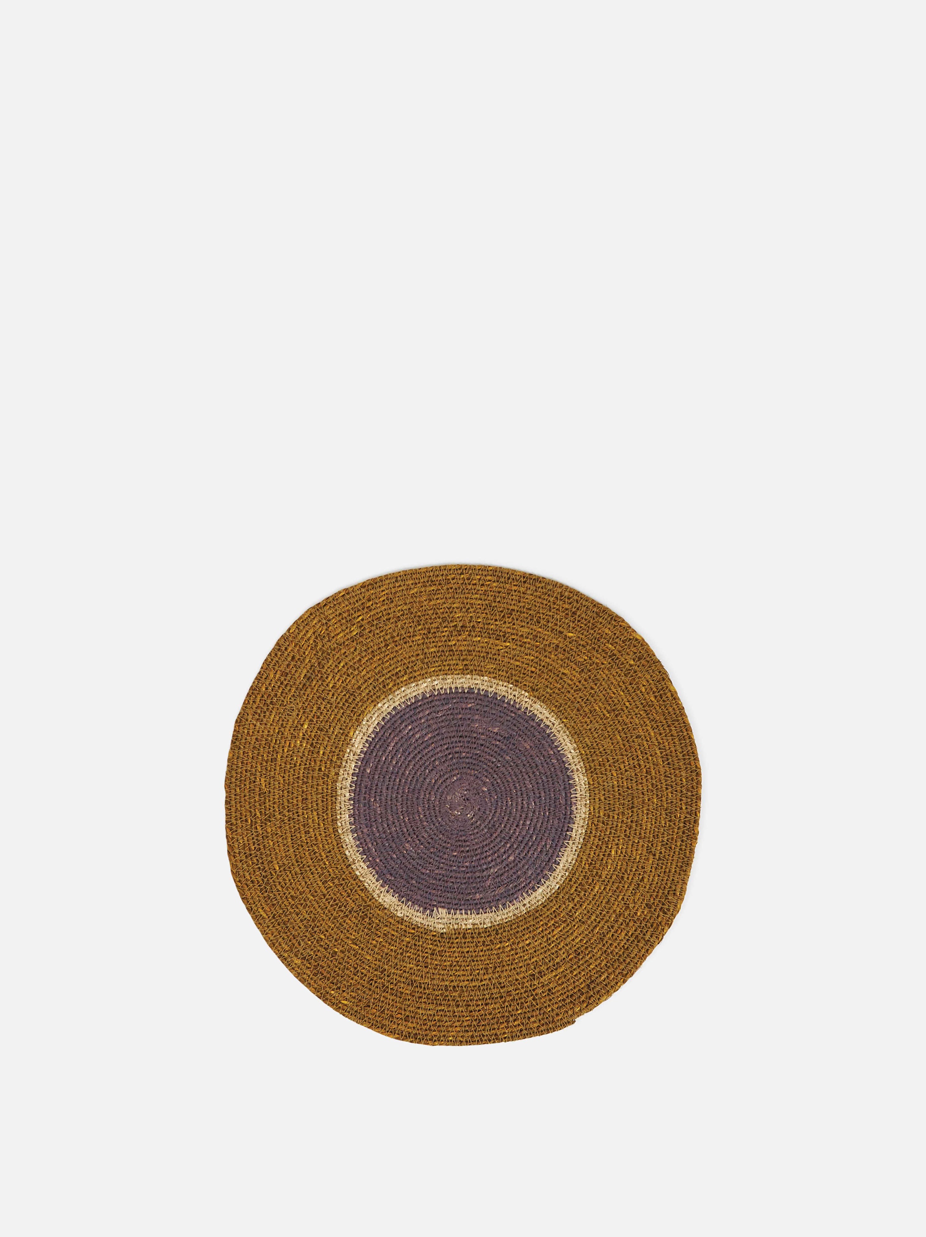 Pinto Placemat Ochre/Lupin / 13.38"dia.