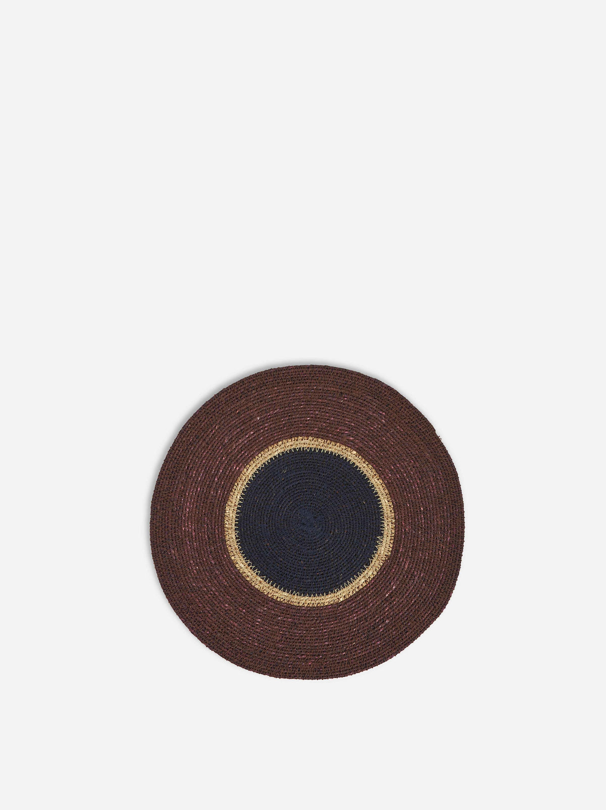 Pinto Placemat - Mulberry/Blue Black / 13.38"dia.