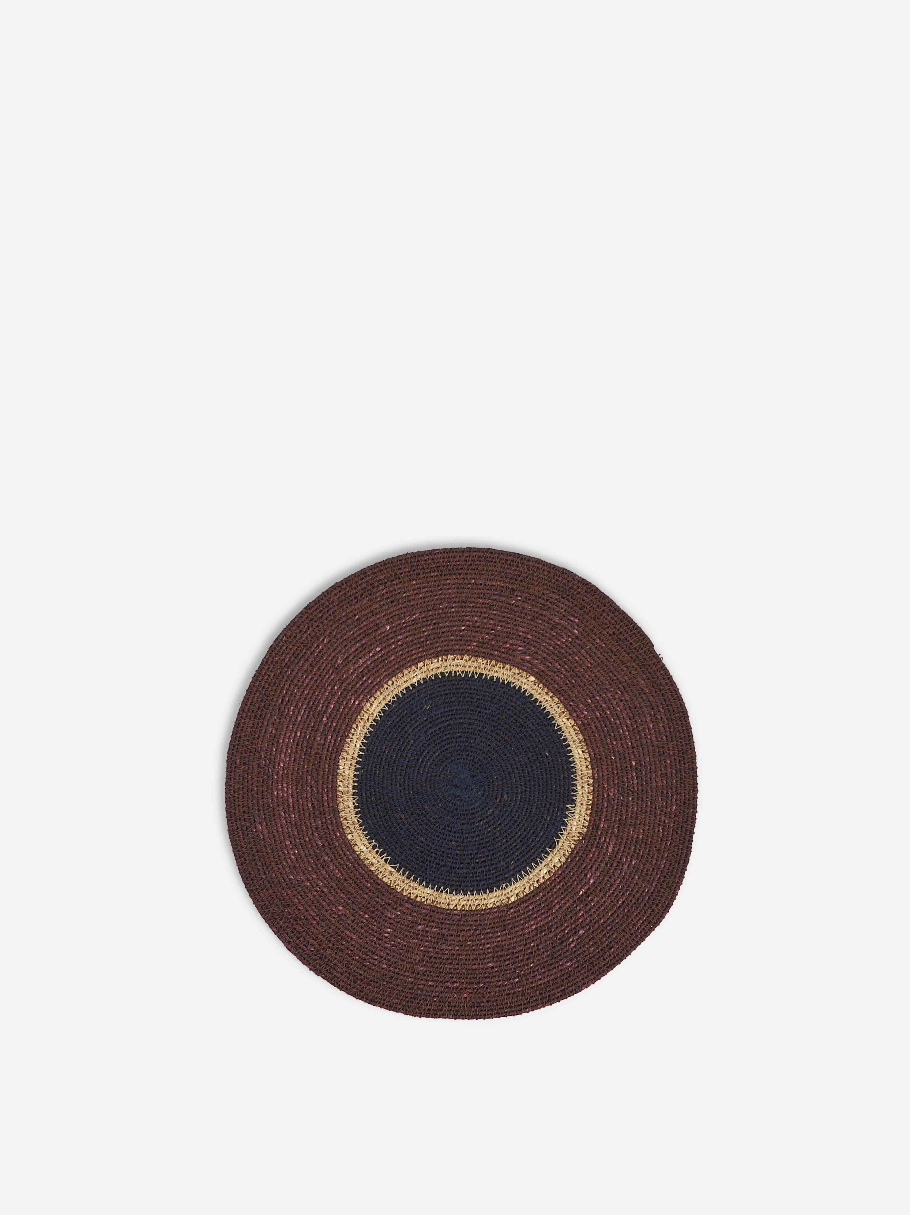 Pinto Placemat Mulberry/Blue Black / 13.38"dia.