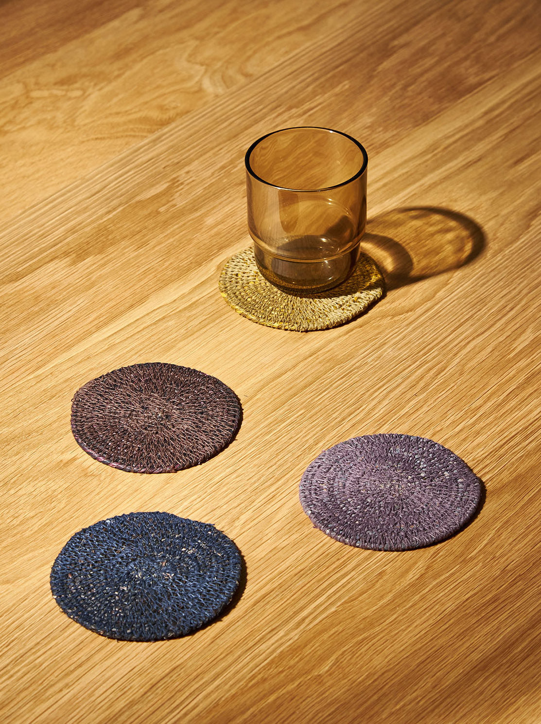 Pinto Coaster S/4 Mulberry/Multi / 3.93"dia.