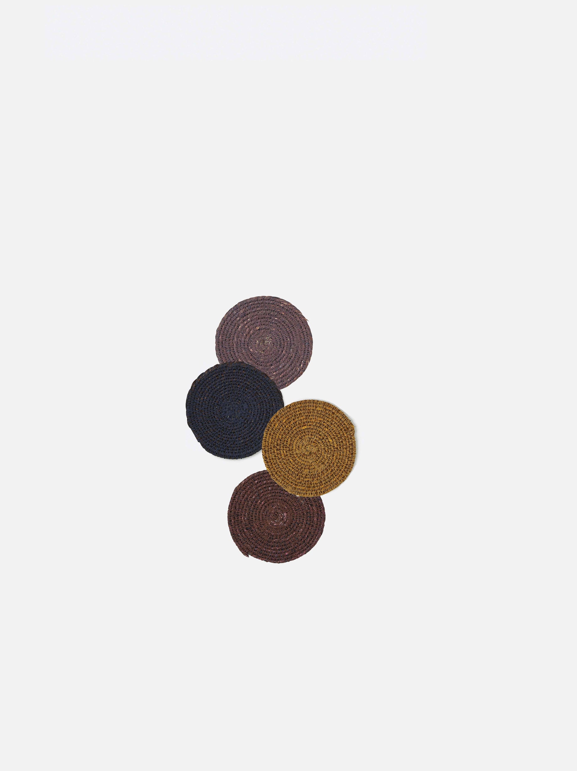 Pinto Coaster S/4 Mulberry/Multi / 3.93"dia.