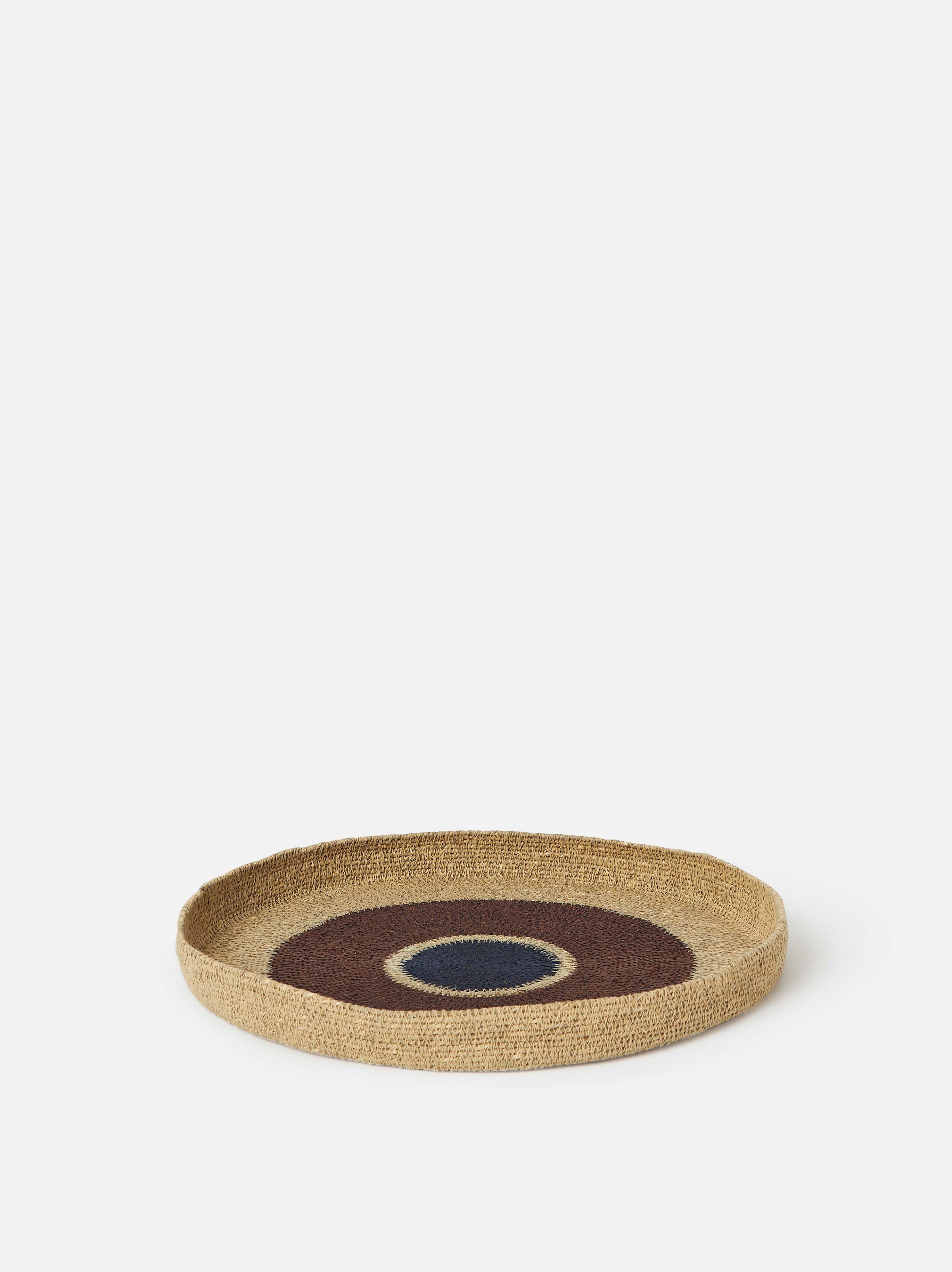 Pinto Basket Mulberry/Blue Black / 14.96"dia. x 1.57"H