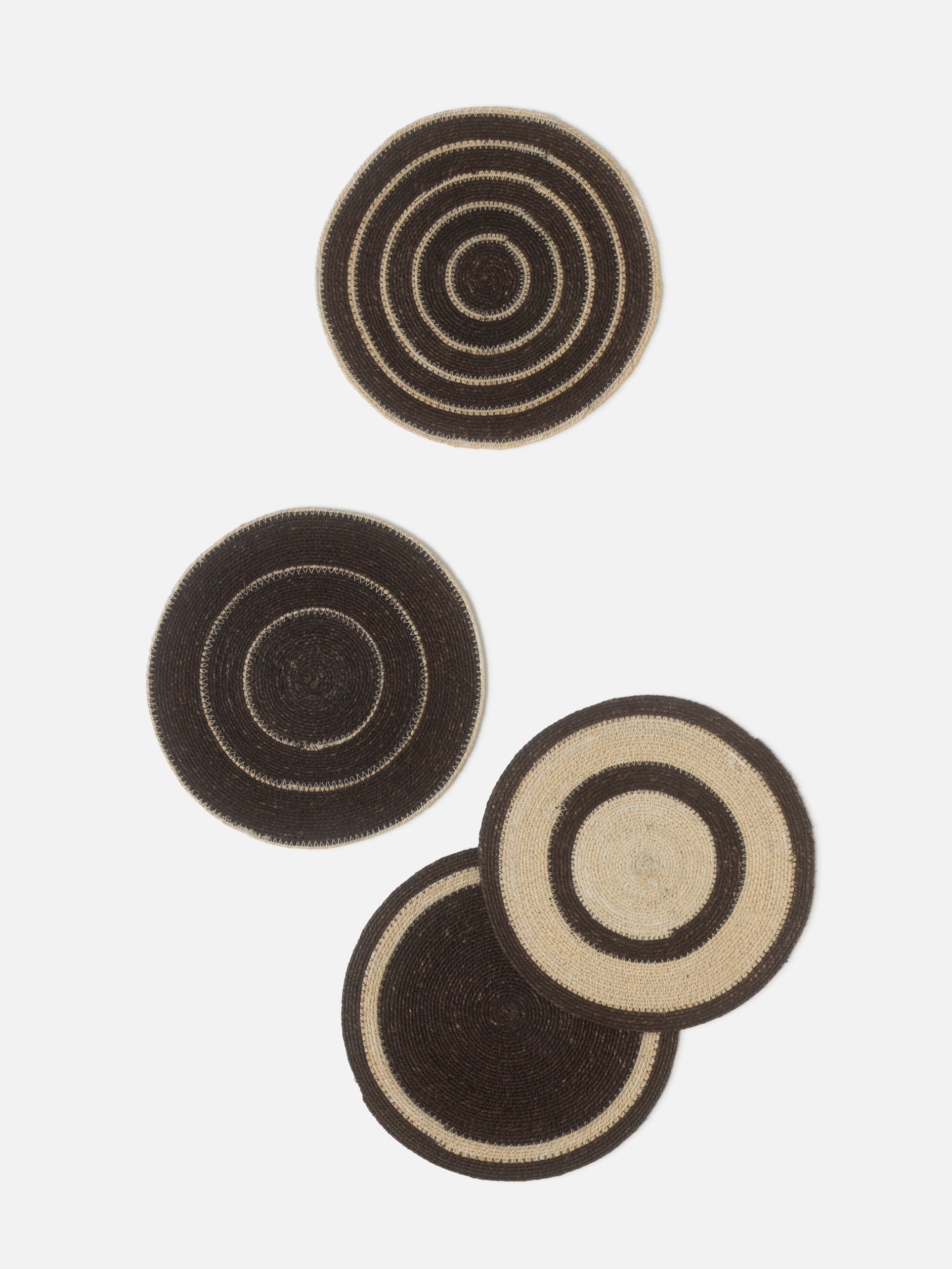 Agora Woven Placemat Set/4 Rye/Natural / 13.38"dia