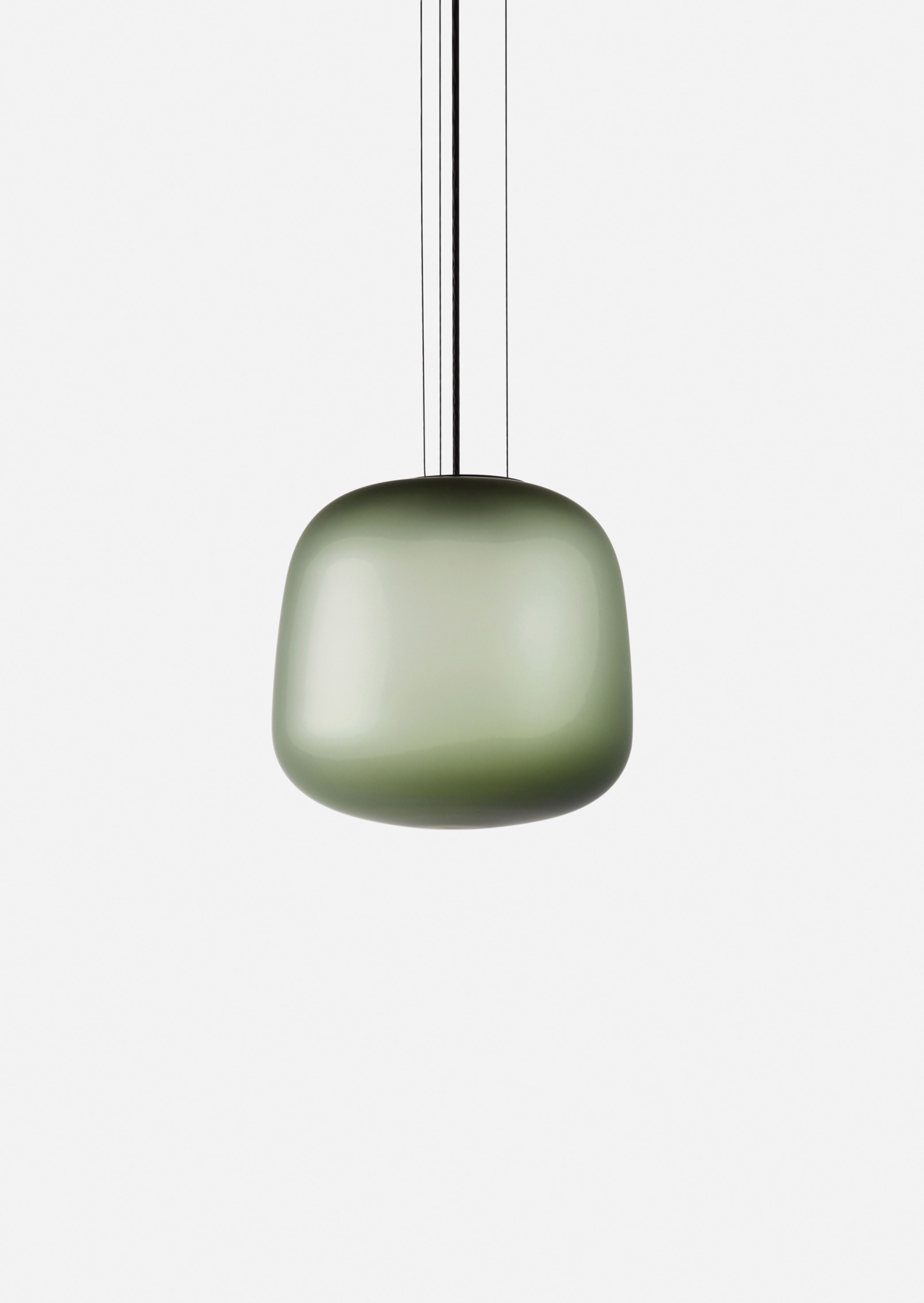 AB Pendant Light Frosted Smoke Grey/Green / Small