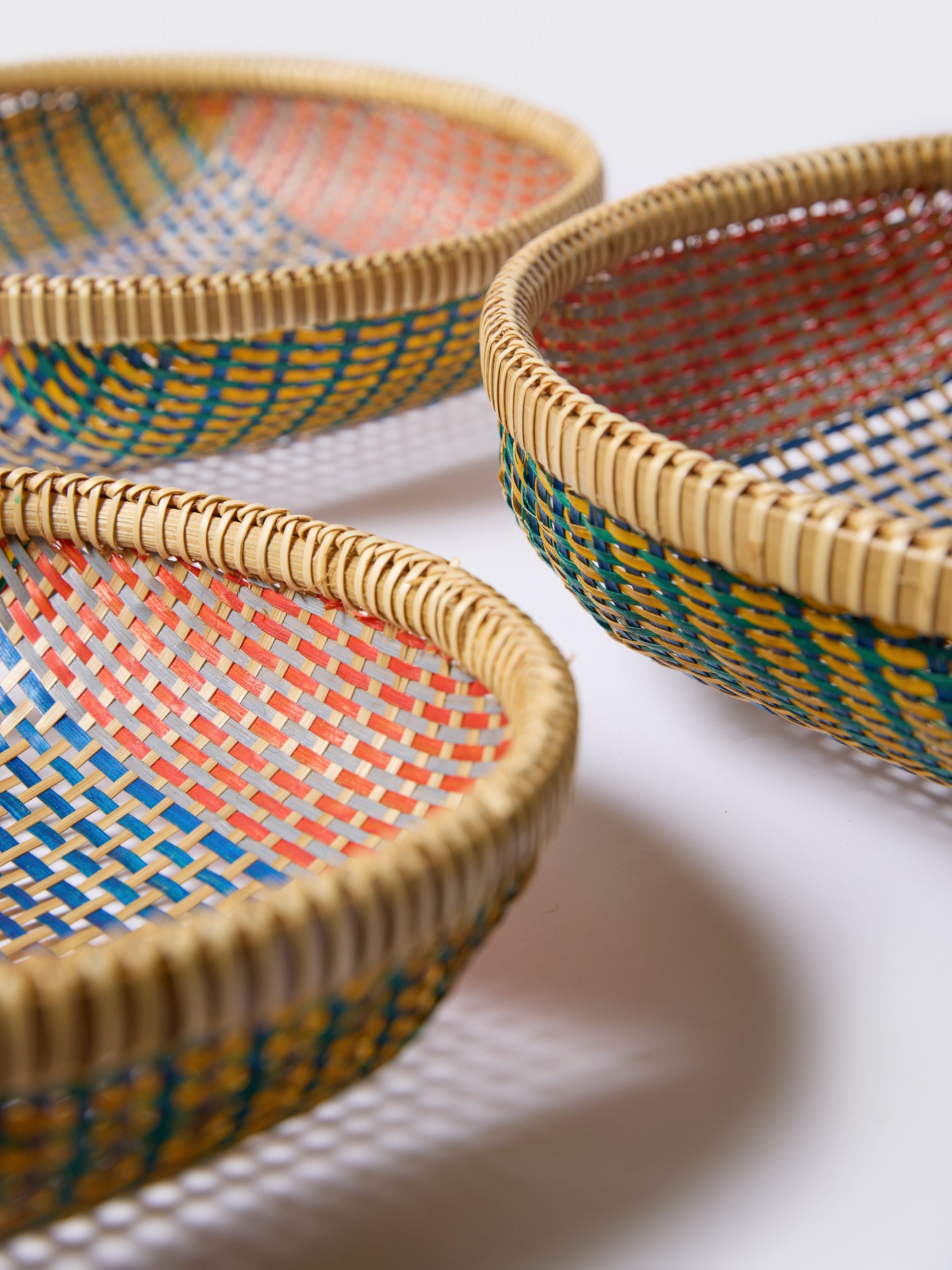 Thao Woven Basket Blue/Multi / Large