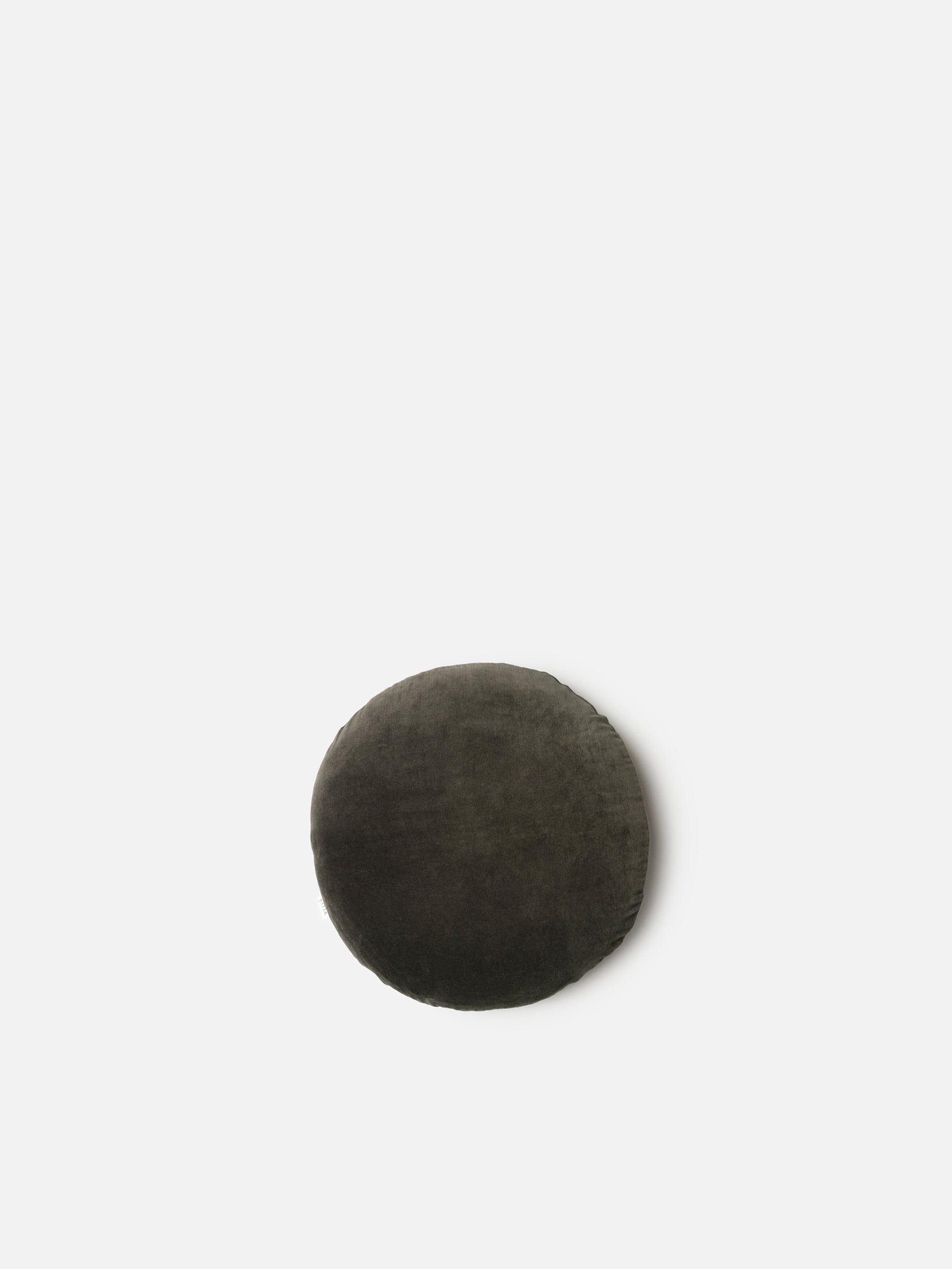 Velvet Round Cushion Cover Nori / 17.71"dia