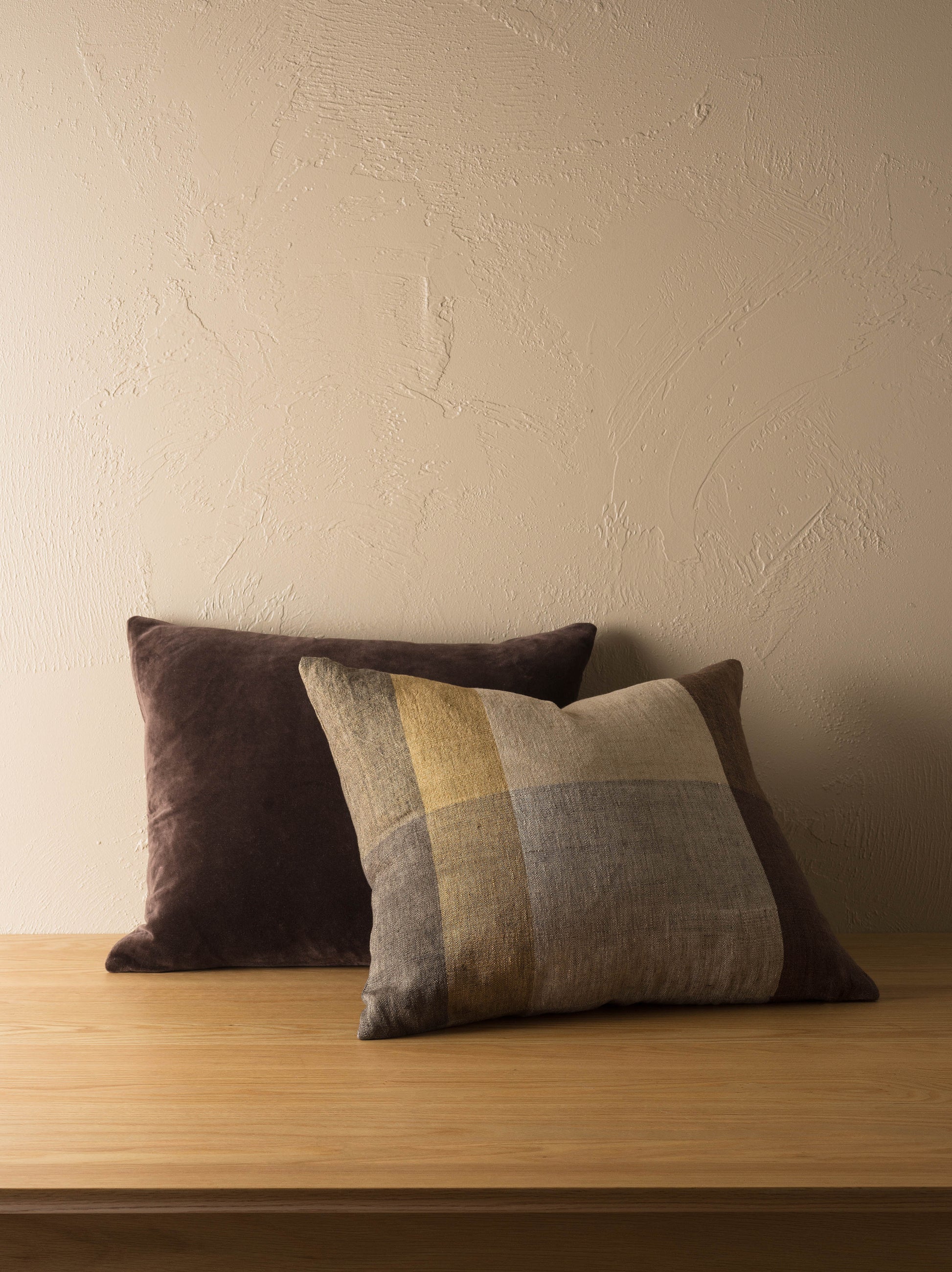 Cotton Velvet Cushion Cover Henna / 21.65"L x 17.71"W