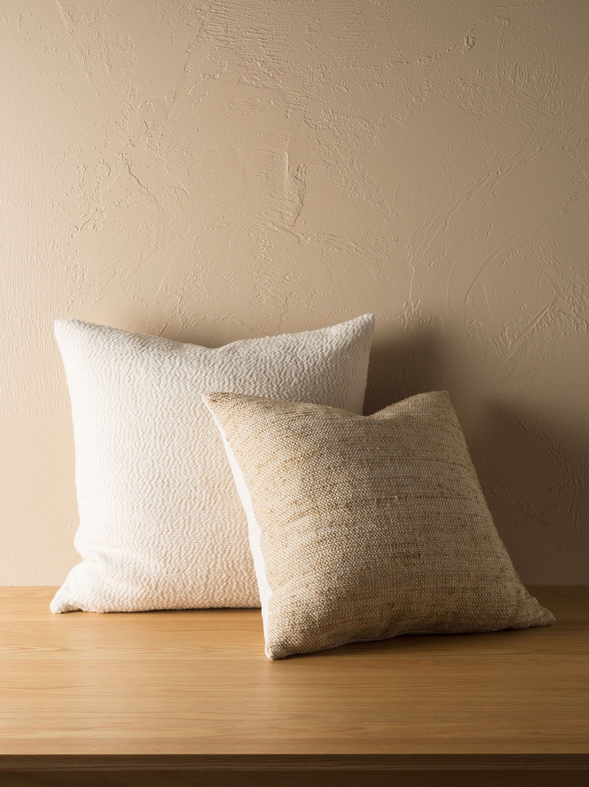 Lazo Wool Boucle Cushion Cover Natural / 21.65"L x 21.65"W