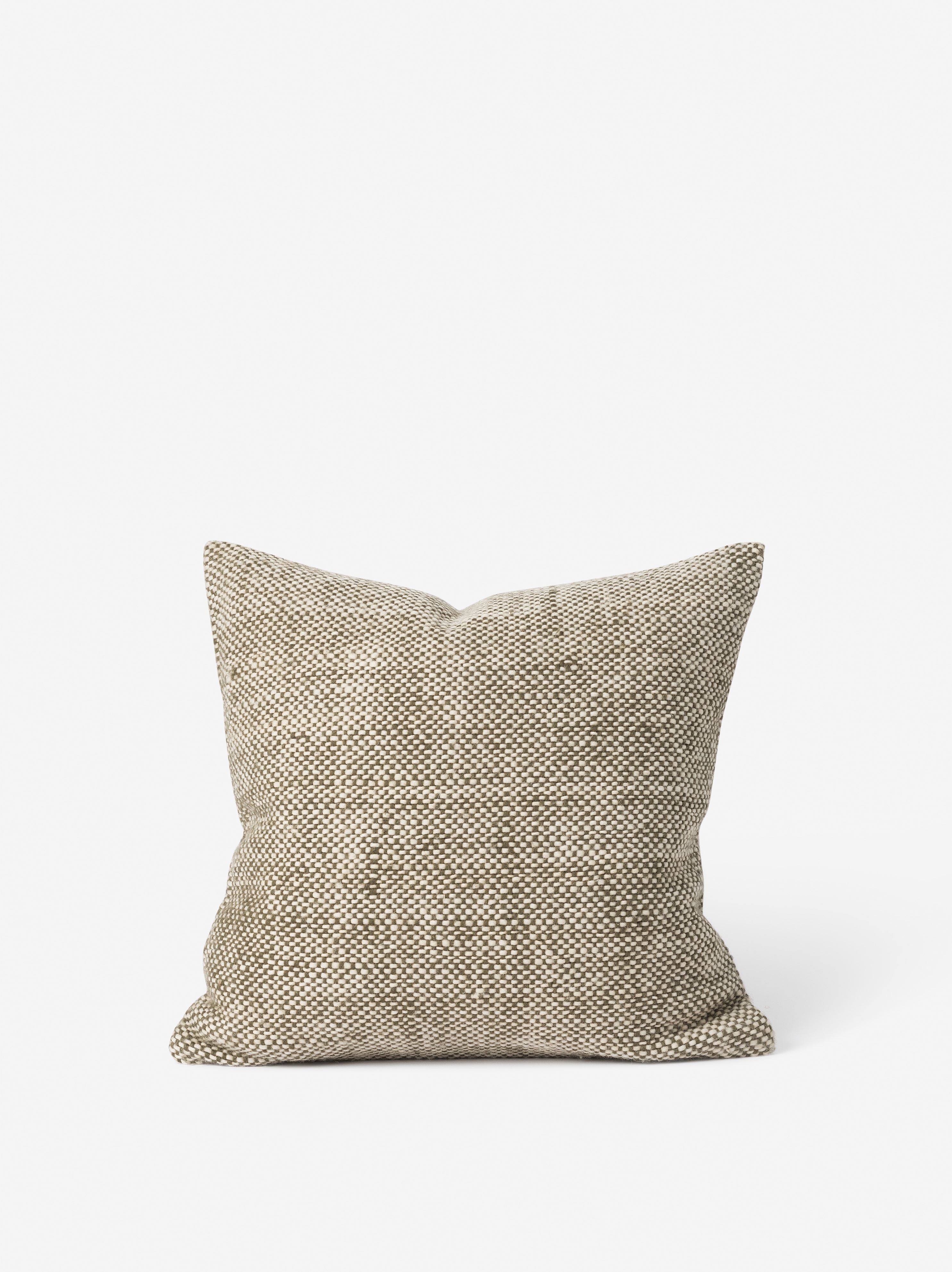 Hutt Wool Cushion Cover Ivy/Natural / 19.68"L x 19.68"W