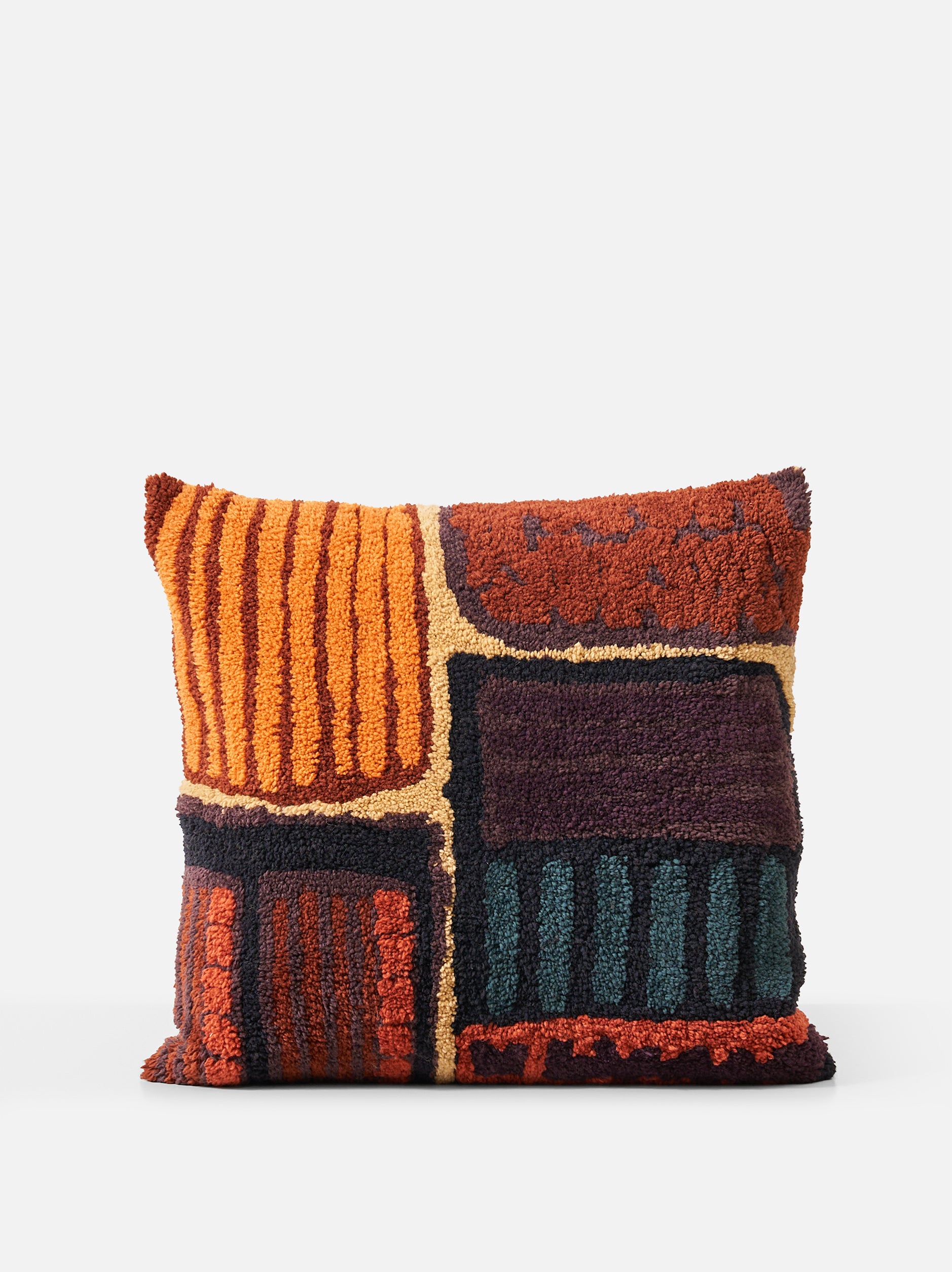 Astrid Woollen Floor Cushion Cover Multi / 25.60"L x 25.60"W