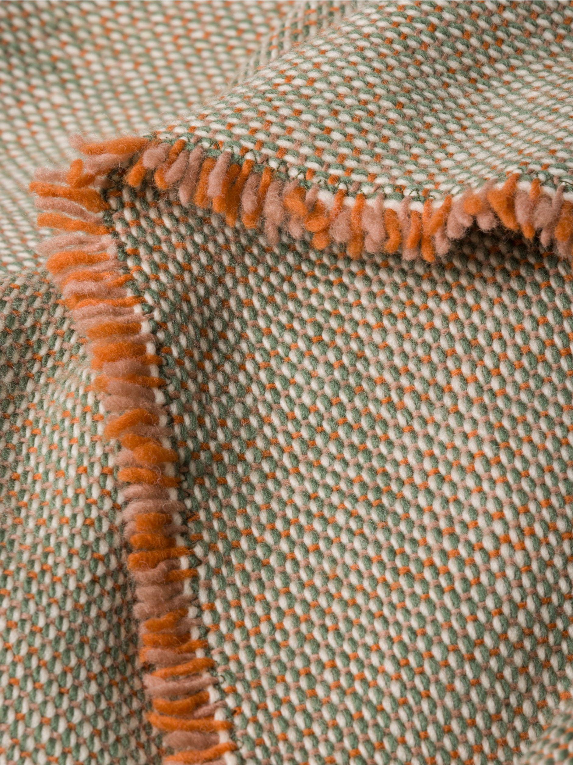 Misto Blanket Spearmint/Orange / 62.99" x 82.67"