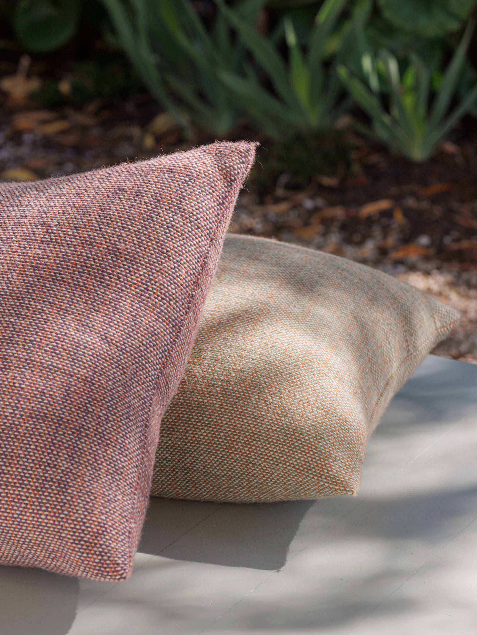 Misto Cushion Cover Spearmint/Orange / 23.62" x 23.62"