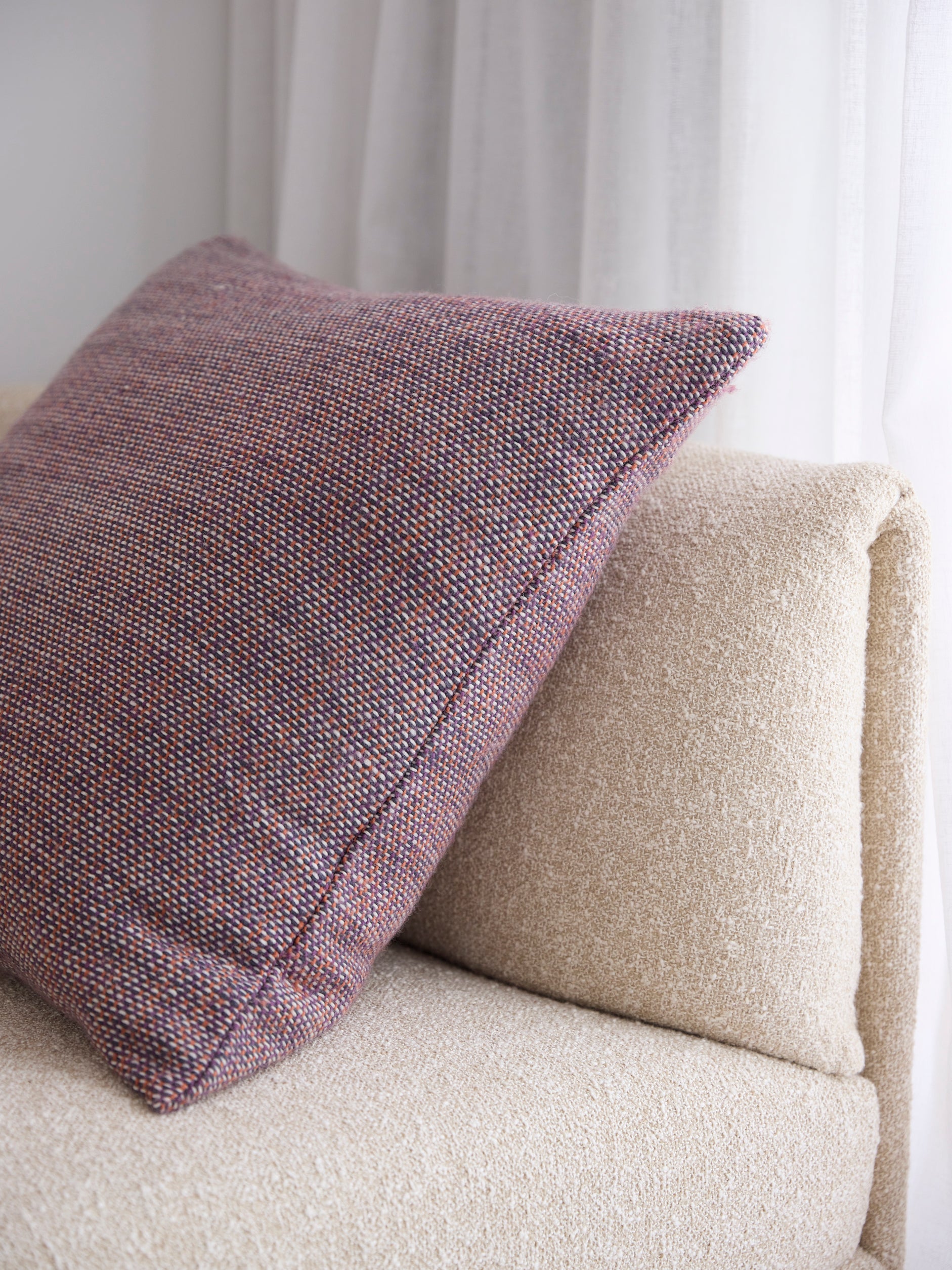 Misto Cushion Cover Navy/Persimmon / 23.62" x 23.62"