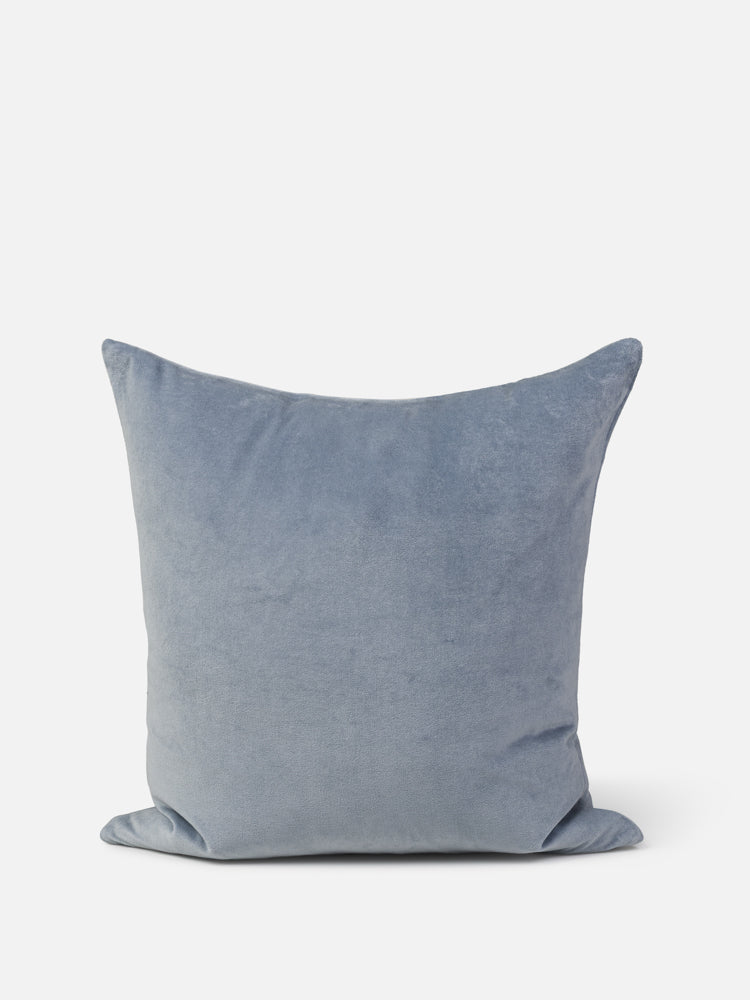 Cotton Velvet Cushion Cover Powder Blue / 21.65"L x 21.65"W