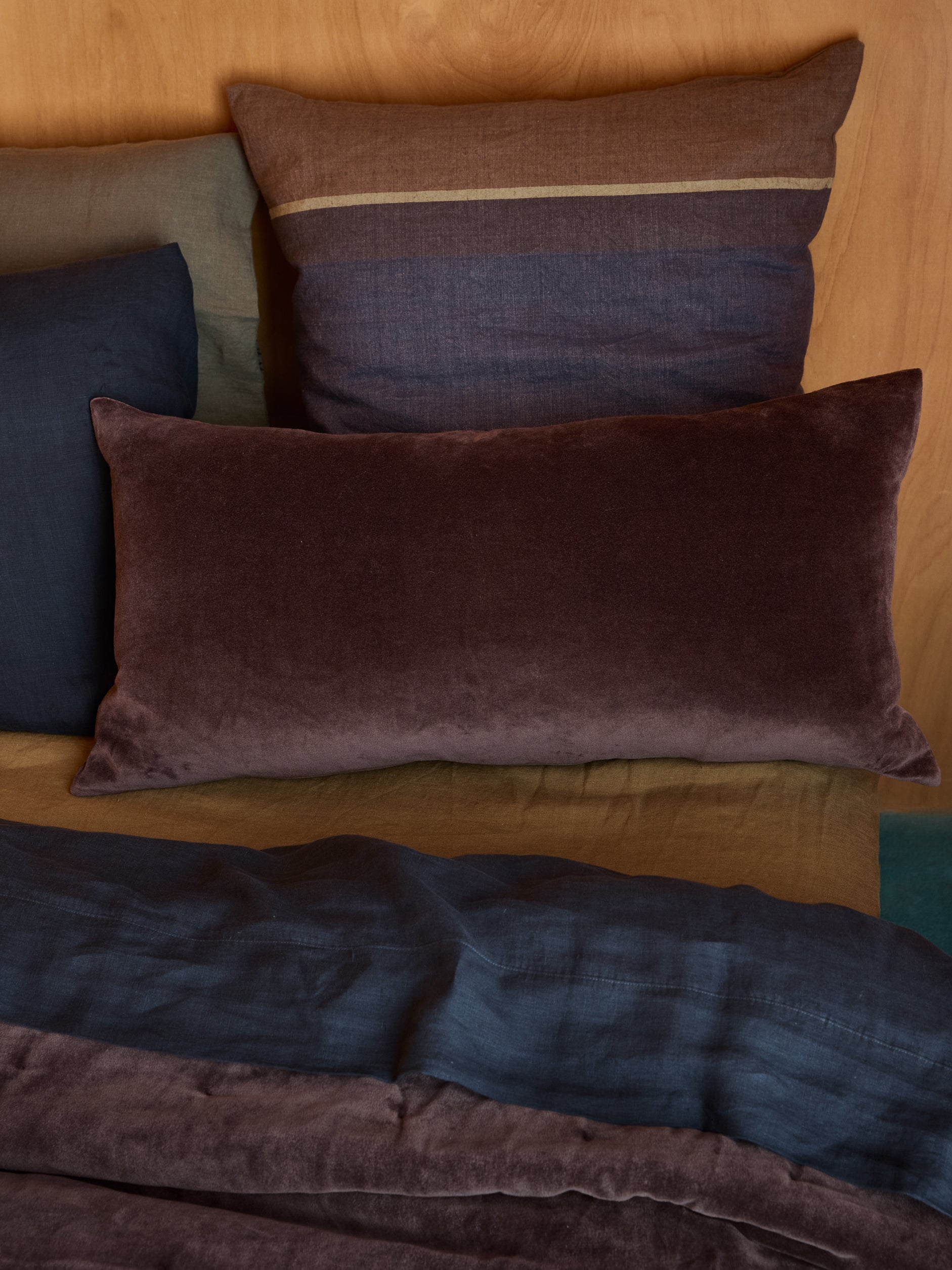 Cotton Velvet Cushion Cover Henna / 31.49" x 15.74"