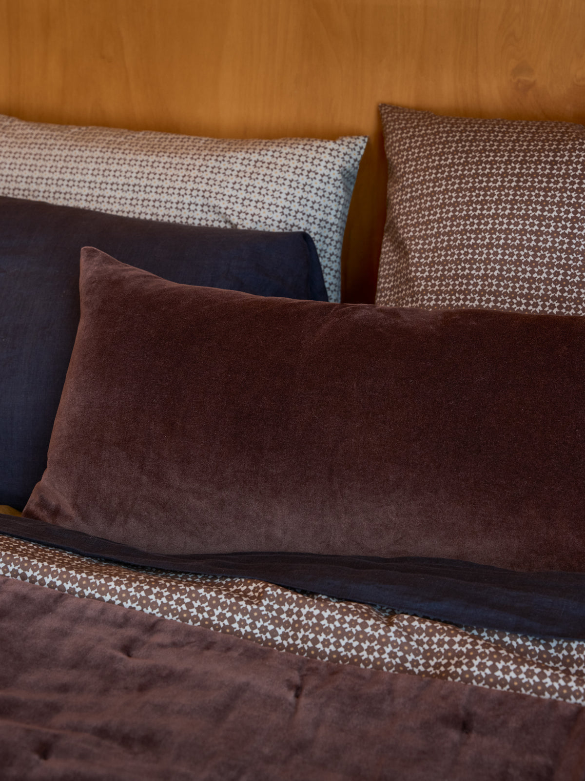 Cotton Velvet Cushion Cover Henna / 31.49" x 15.74"