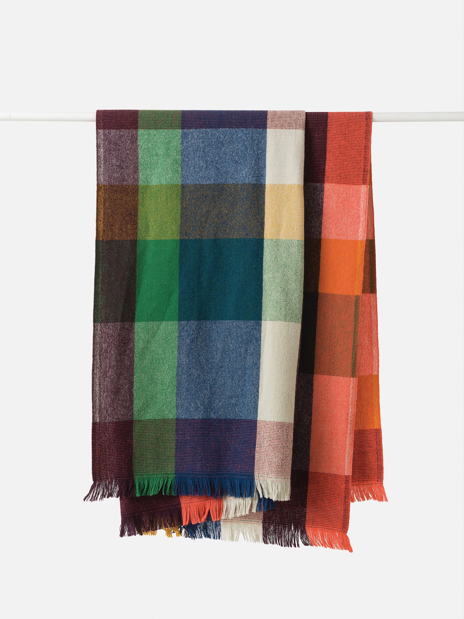Cabin Wool Blanket Spirulina/Multi / 59.05"L x 70.86"W