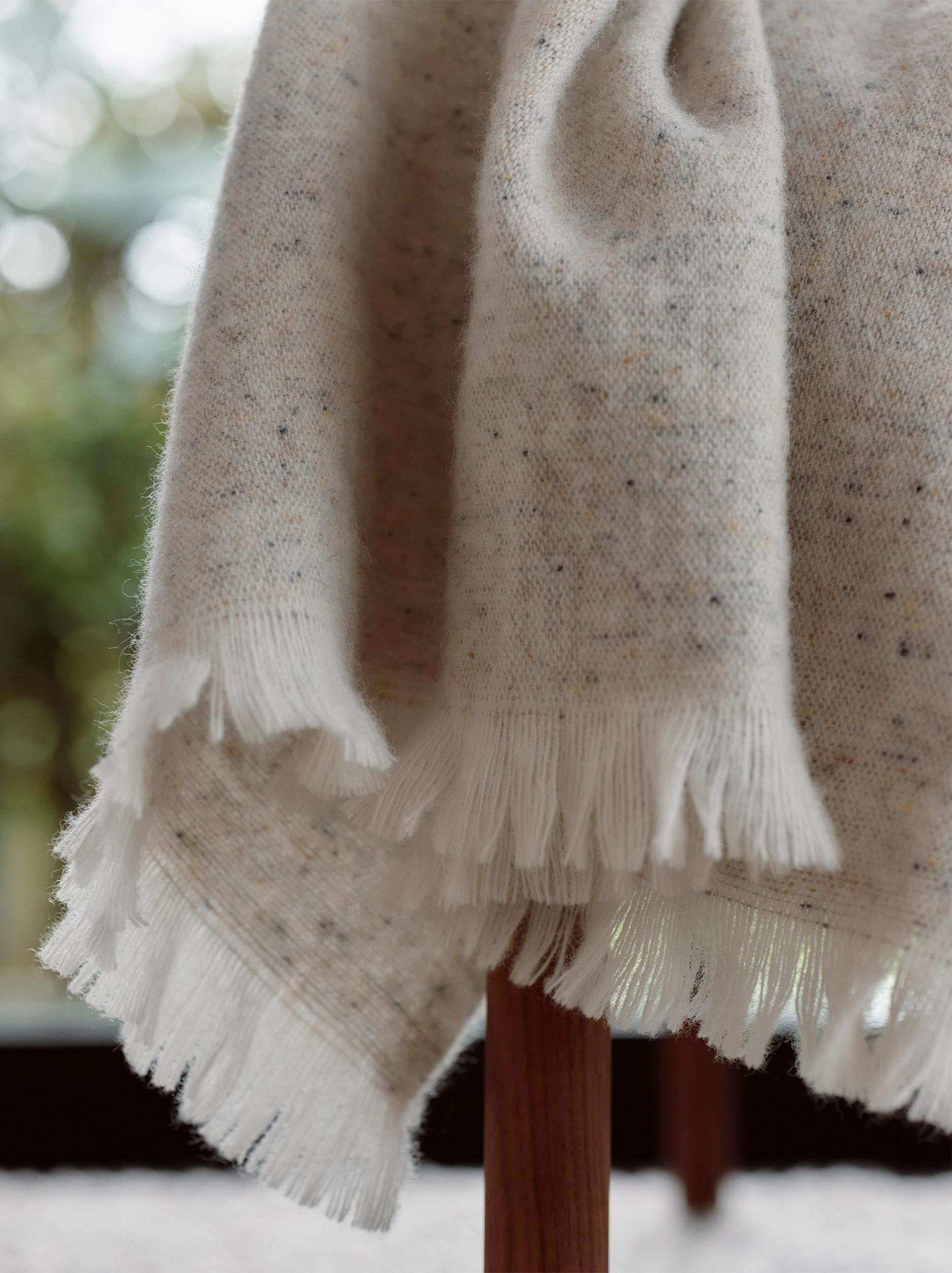 Bach Wool Blanket Natural/Vanilla / 59.05"L x 70.86"W