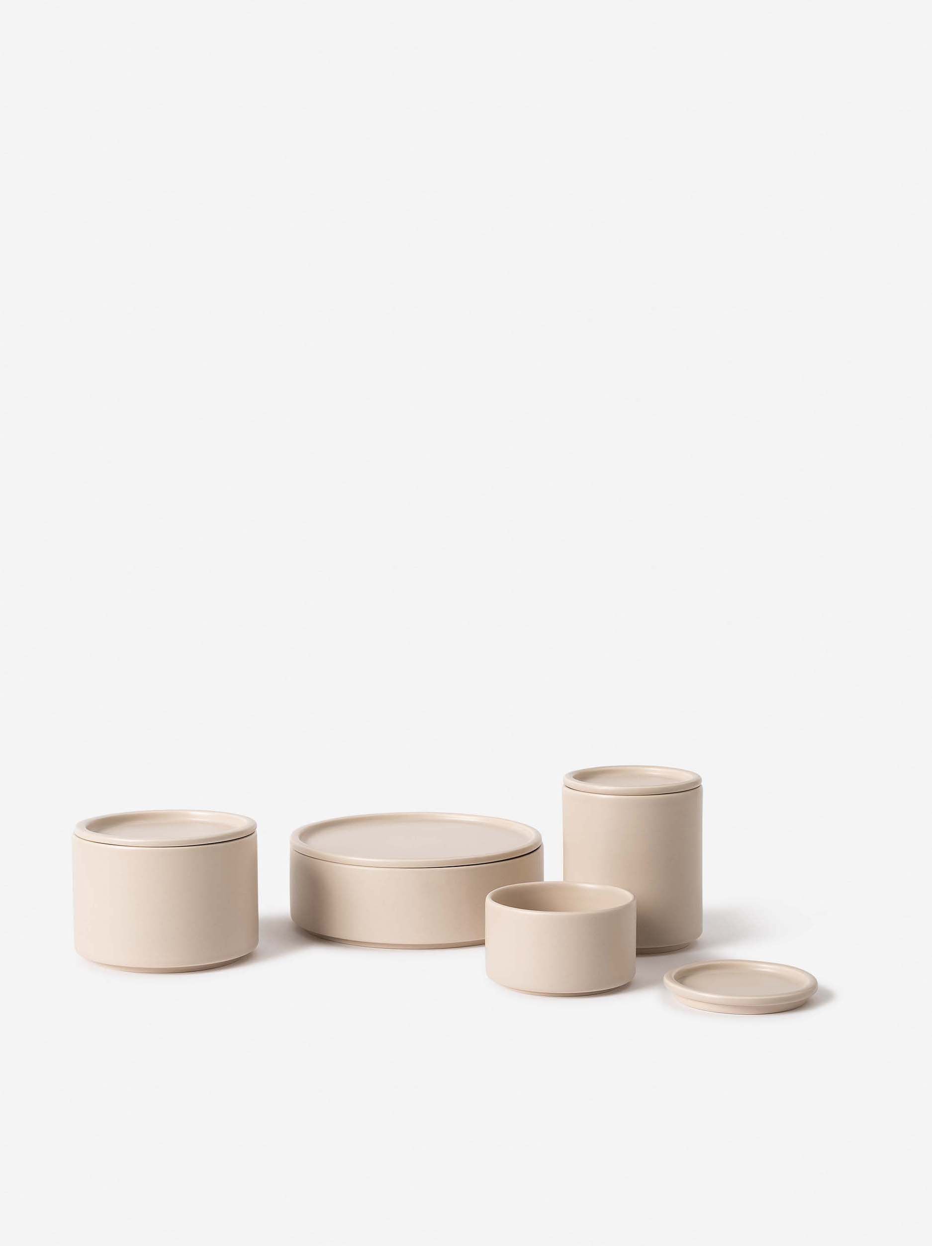 Bower Ceramic Canister Oat / Tall