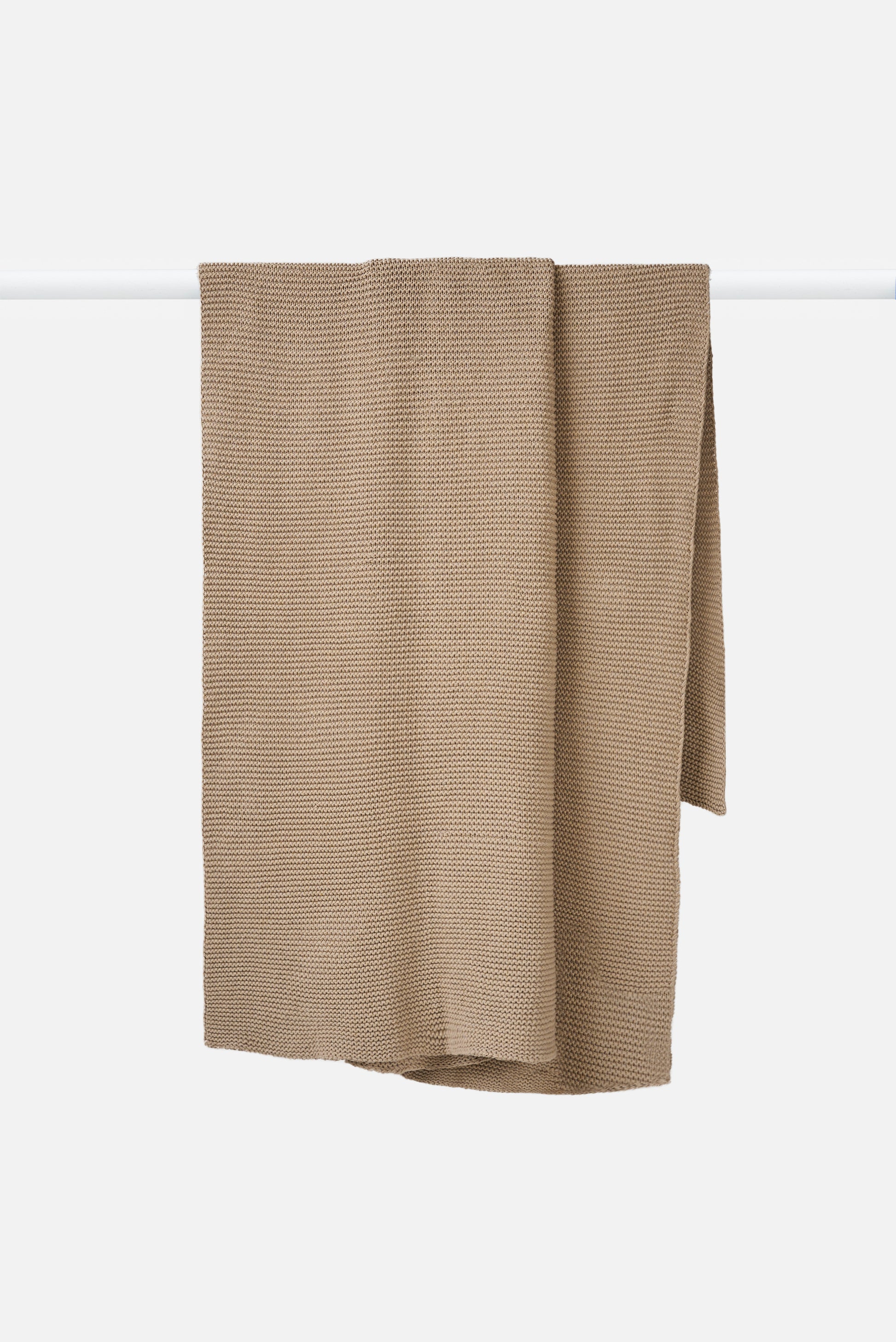 Purl Knit Throw Beige / 55.11"L x 70.86"W