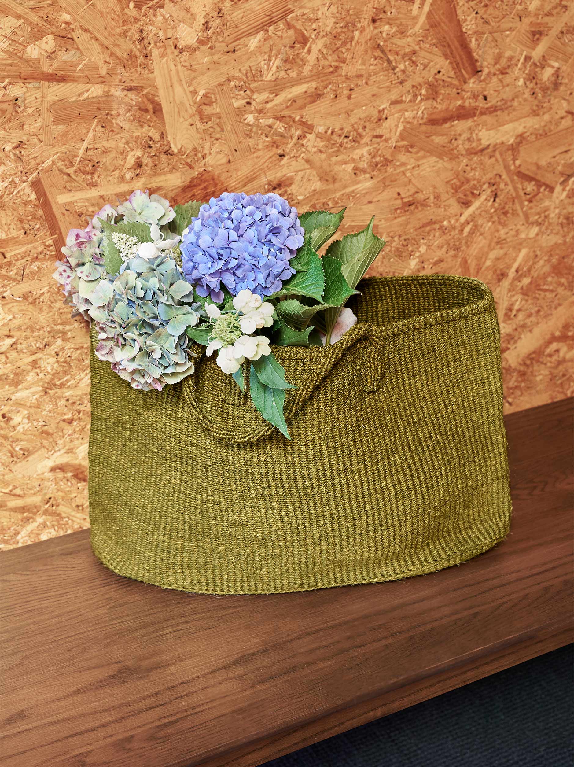 Sisal Oval Basket Olive / One Size