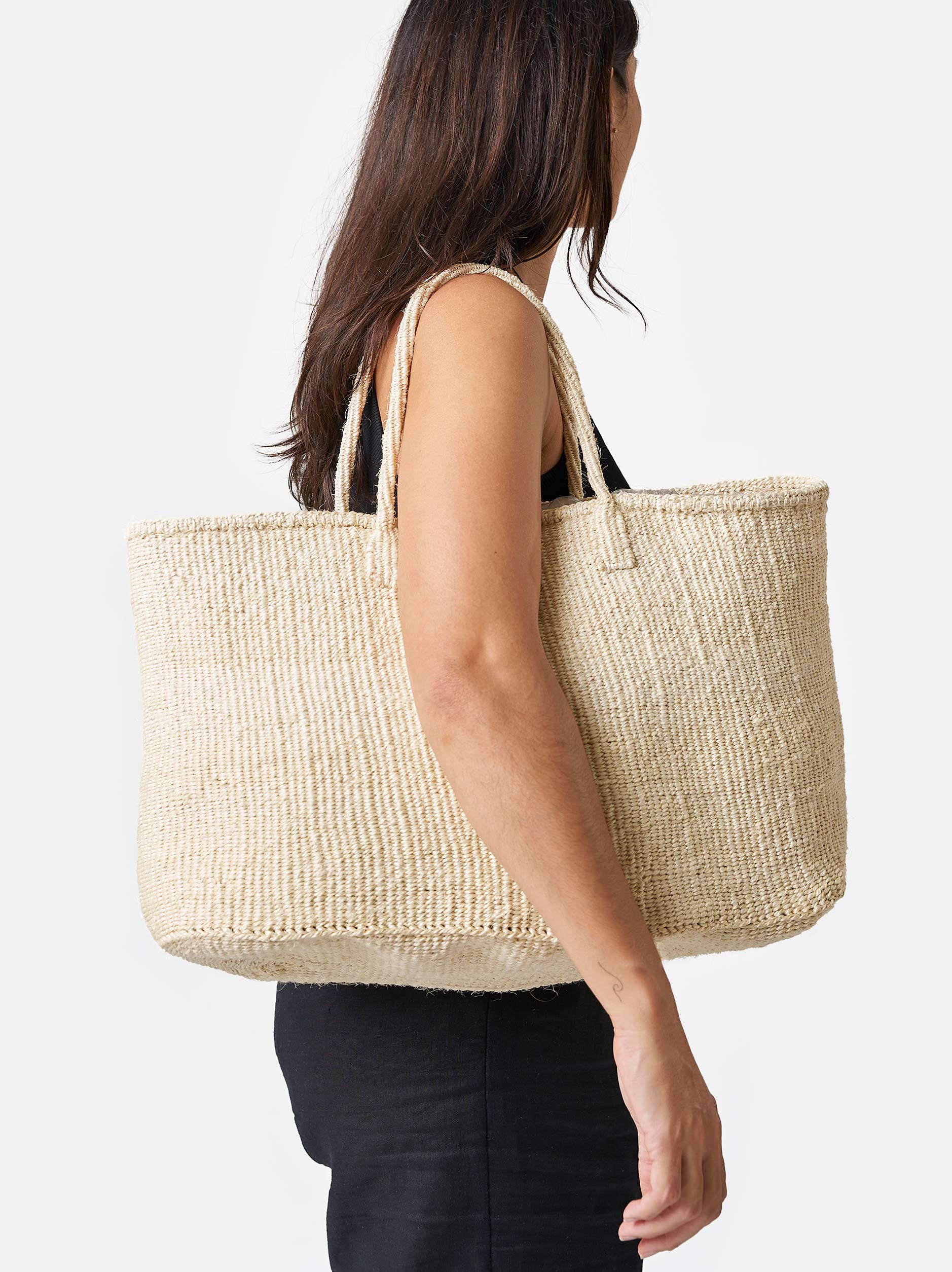 Sisal Oval Basket Cream / One Size